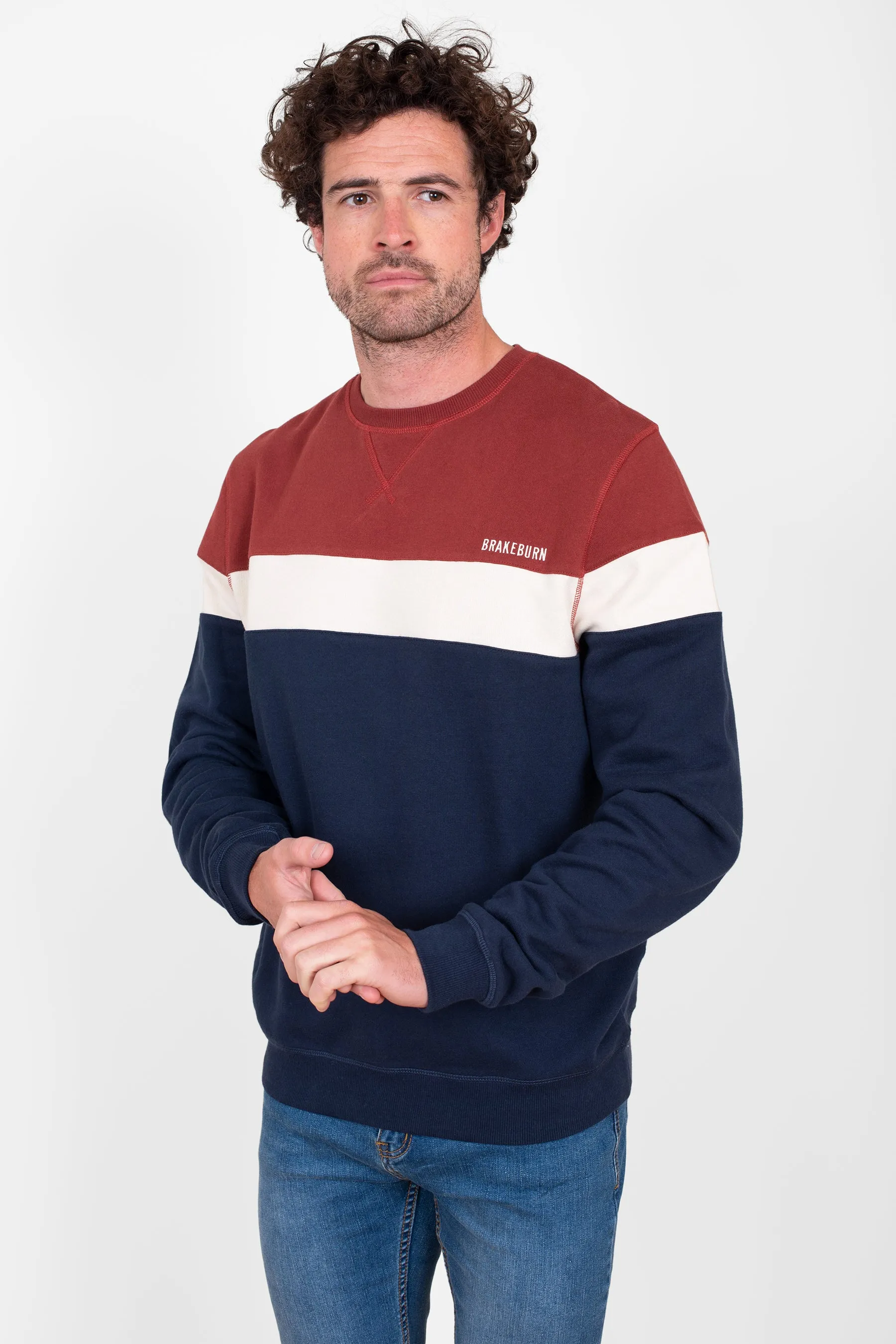 Colour Block Crew Neck Sweat