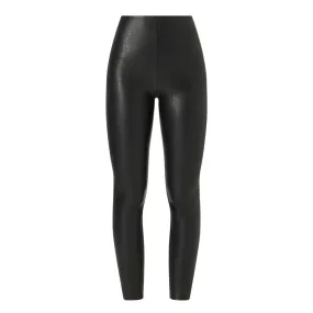 COMMANDO Faux Leather Croc Effect Leggings - BlackCroc