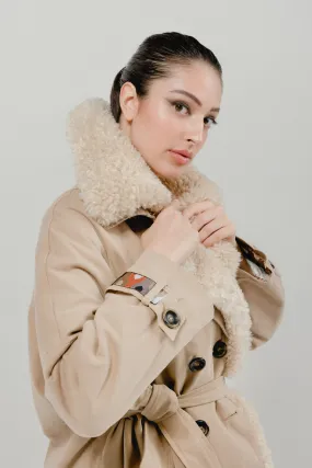 Cotton parka with belt 