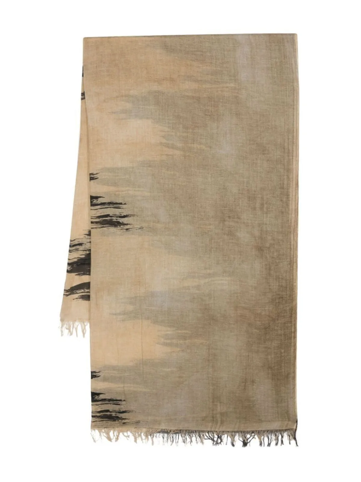 Cotton Scarf - Tan/Black