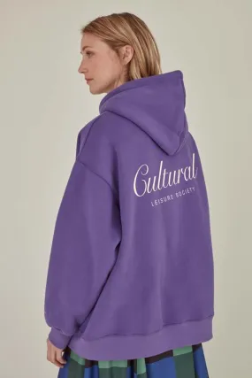 Cultural Leisure Society Oversized Hoodies SWEATER - PURPLE