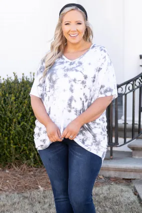 Currently Trending Tunic, Gray Multi