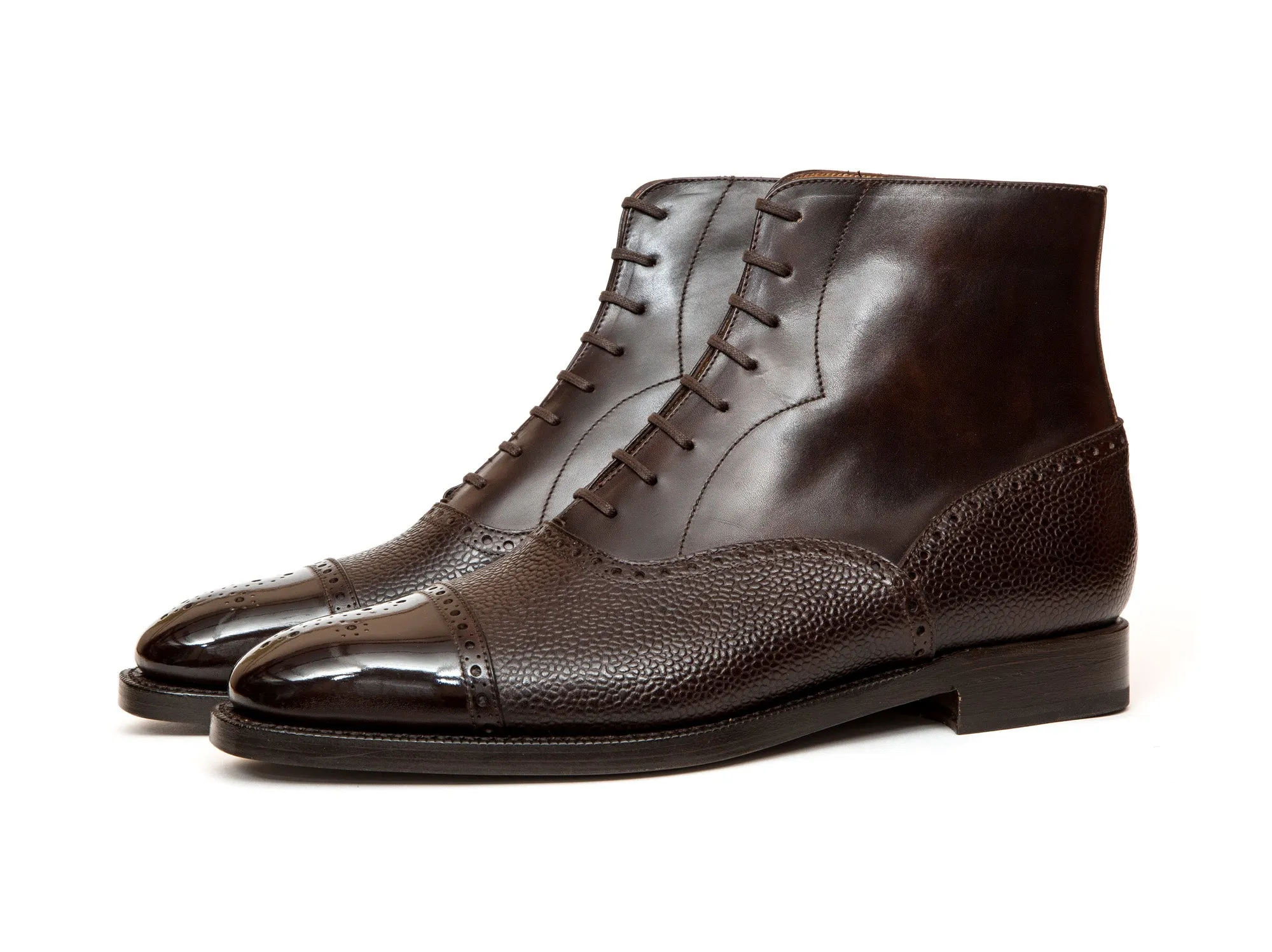 David - MTO - Dark Brown Museum Calf / Dark Brown Scotch Grain Calf - LPB Last - Double Leather Sole