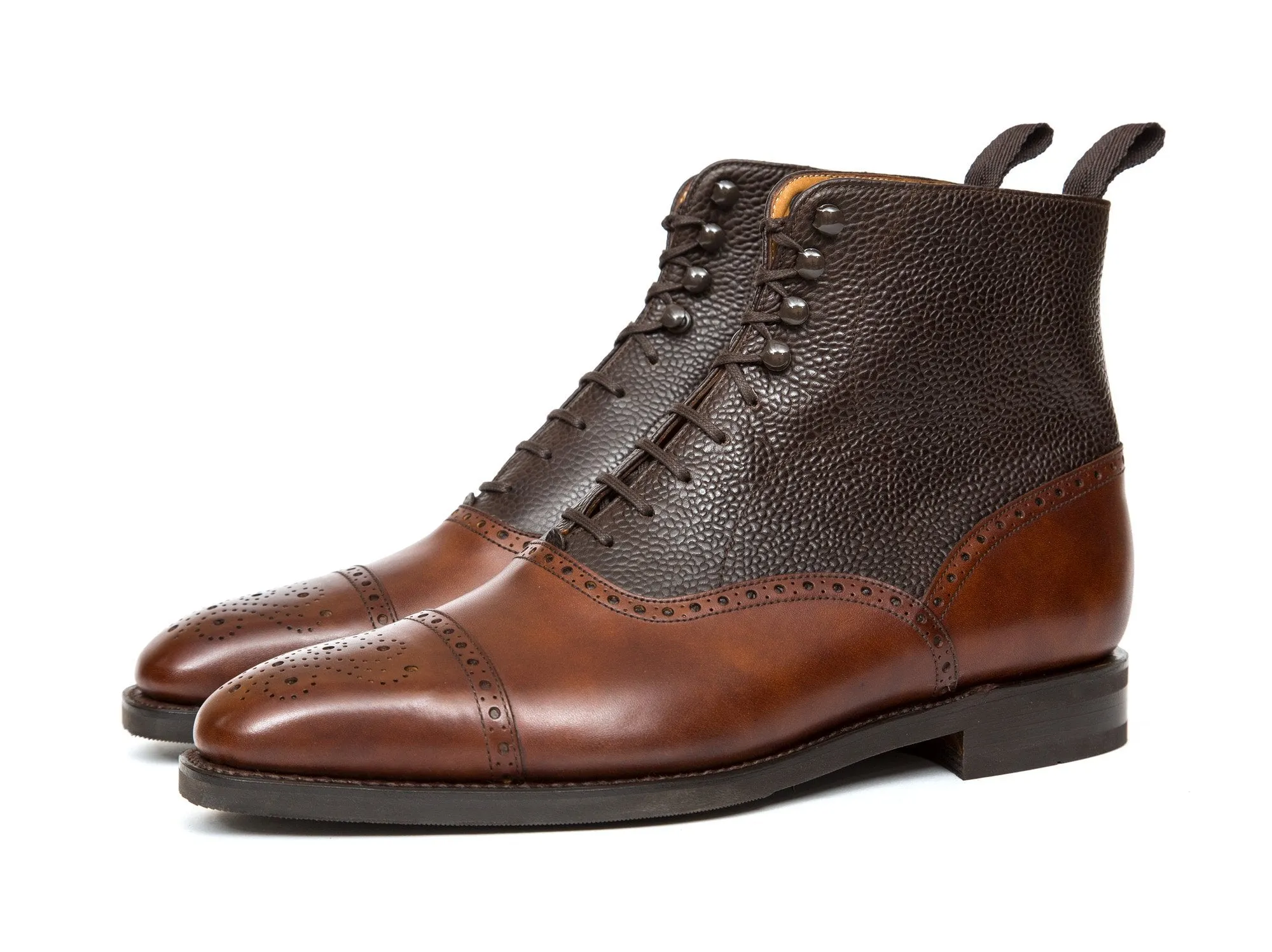 David - MTO - Walnut Museum Calf / Dark Brown Scotch Grain - LPB Last - City Rubber Sole