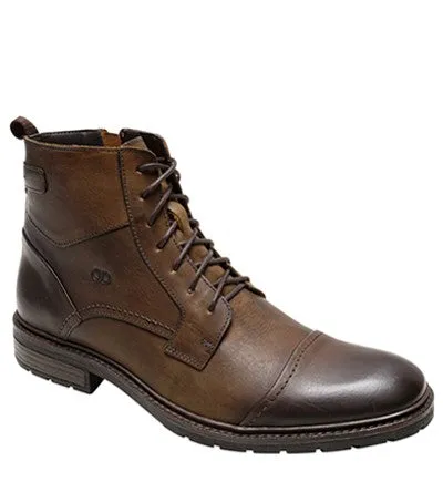 DEMOCRATA LACED ZIP TOE CAP BOOT