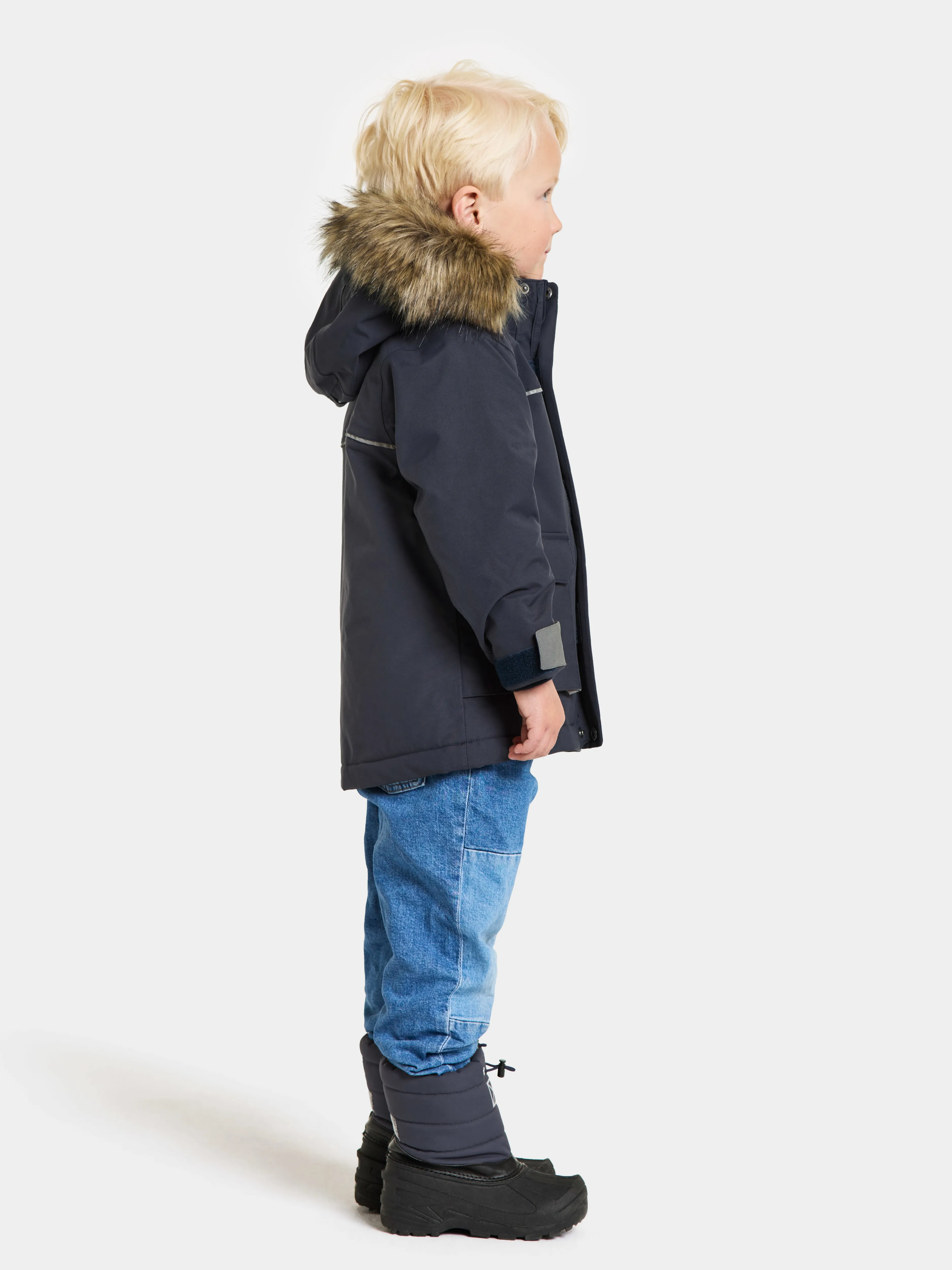 Didriksons Kids' Kure Parka 6 Navy | Buy Didriksons Kids' Kure Parka 6 Navy here | Outnorth