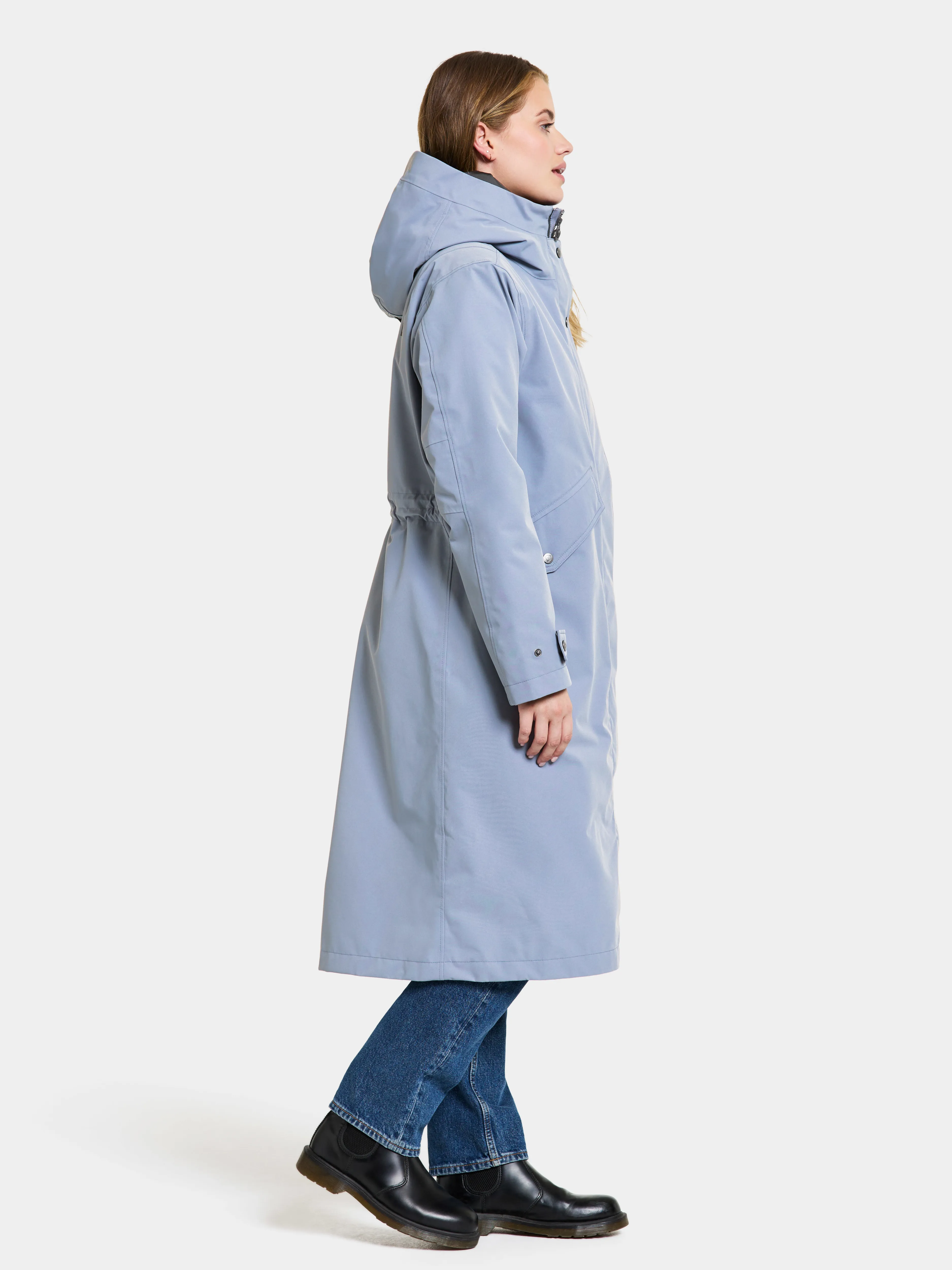 Didriksons Women's Mia Parka Long Glacial Blue | Buy Didriksons Women's Mia Parka Long Glacial Blue here | Outnorth