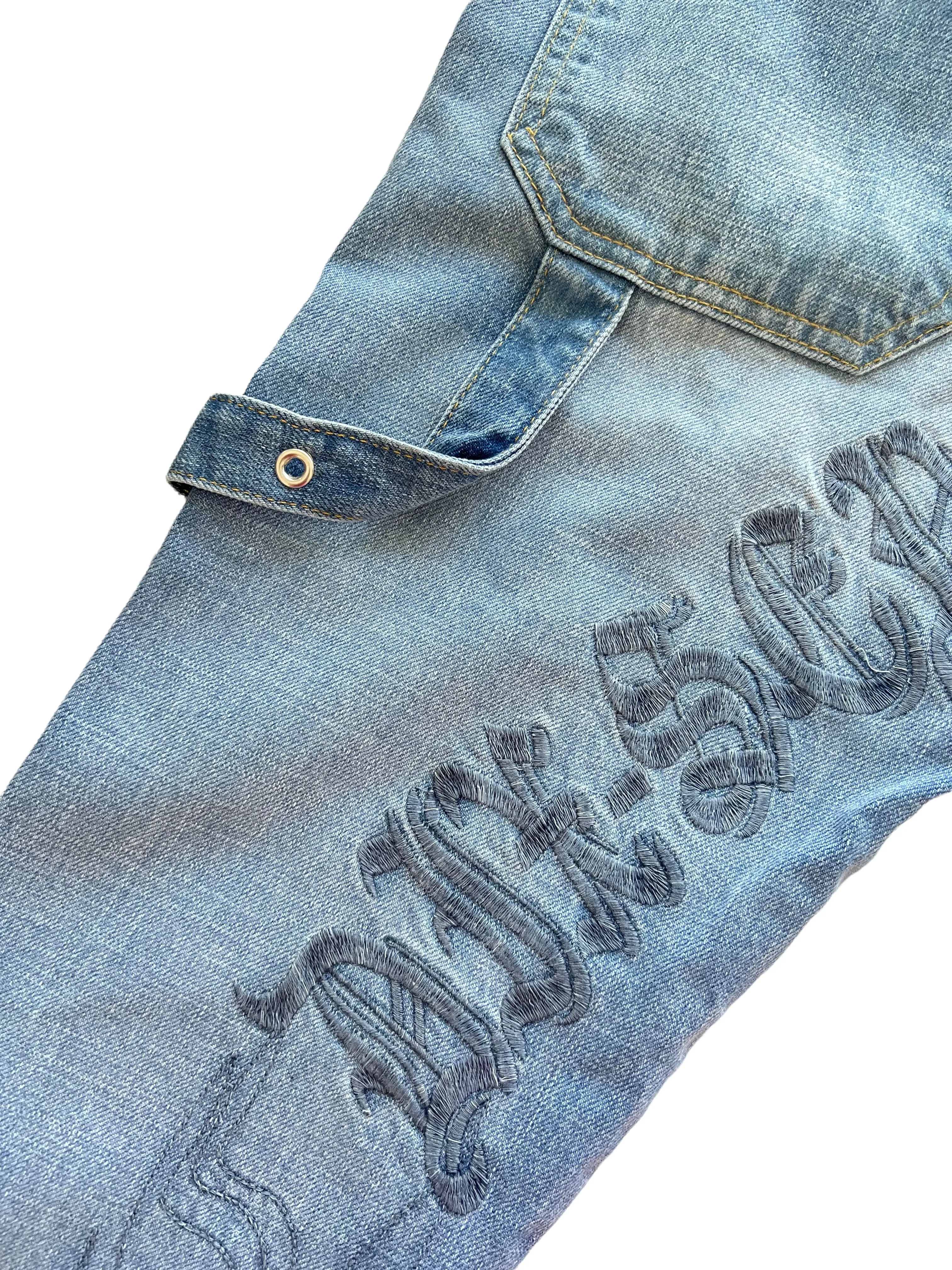 Dix-Sept La Marque Light Blue Flared Denim