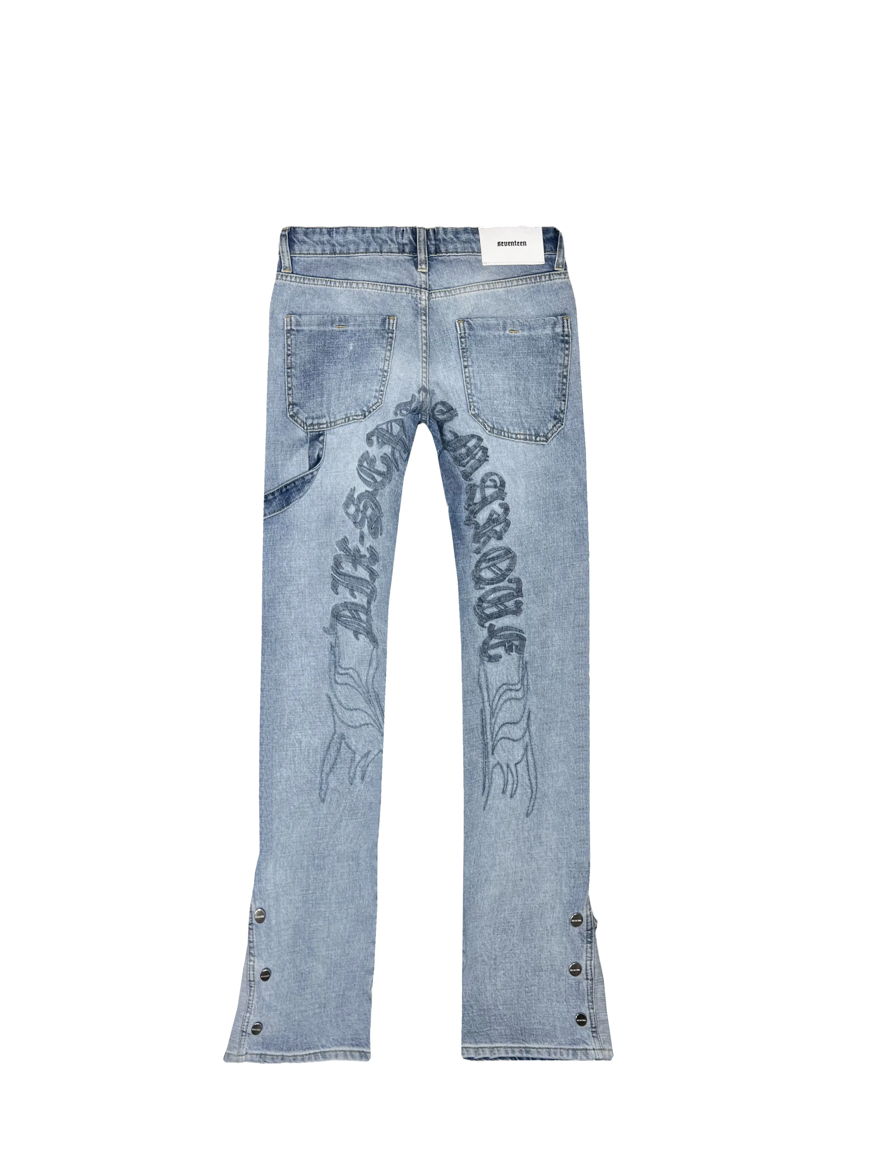 Dix-Sept La Marque Light Blue Flared Denim