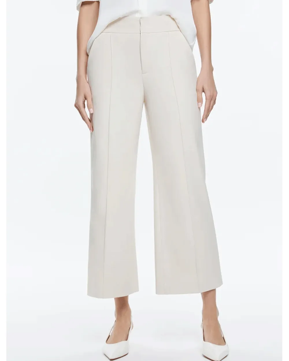 Dylan High Rise Cropped Pant in Oatmeal