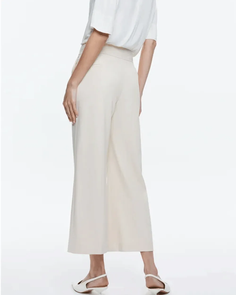 Dylan High Rise Cropped Pant in Oatmeal