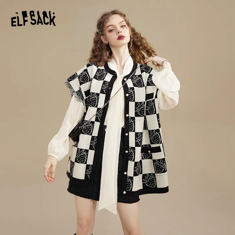 ELF SACK  |Casual Style Street Style Long Sleeves Plain Party Style