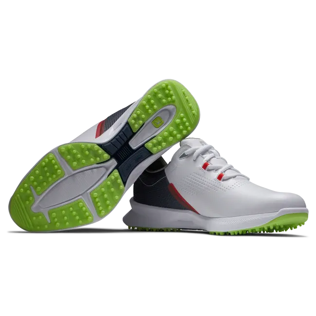 Footjoy Fuel Men's Spikeless Golf Shoe White/Navy/Lime 55452