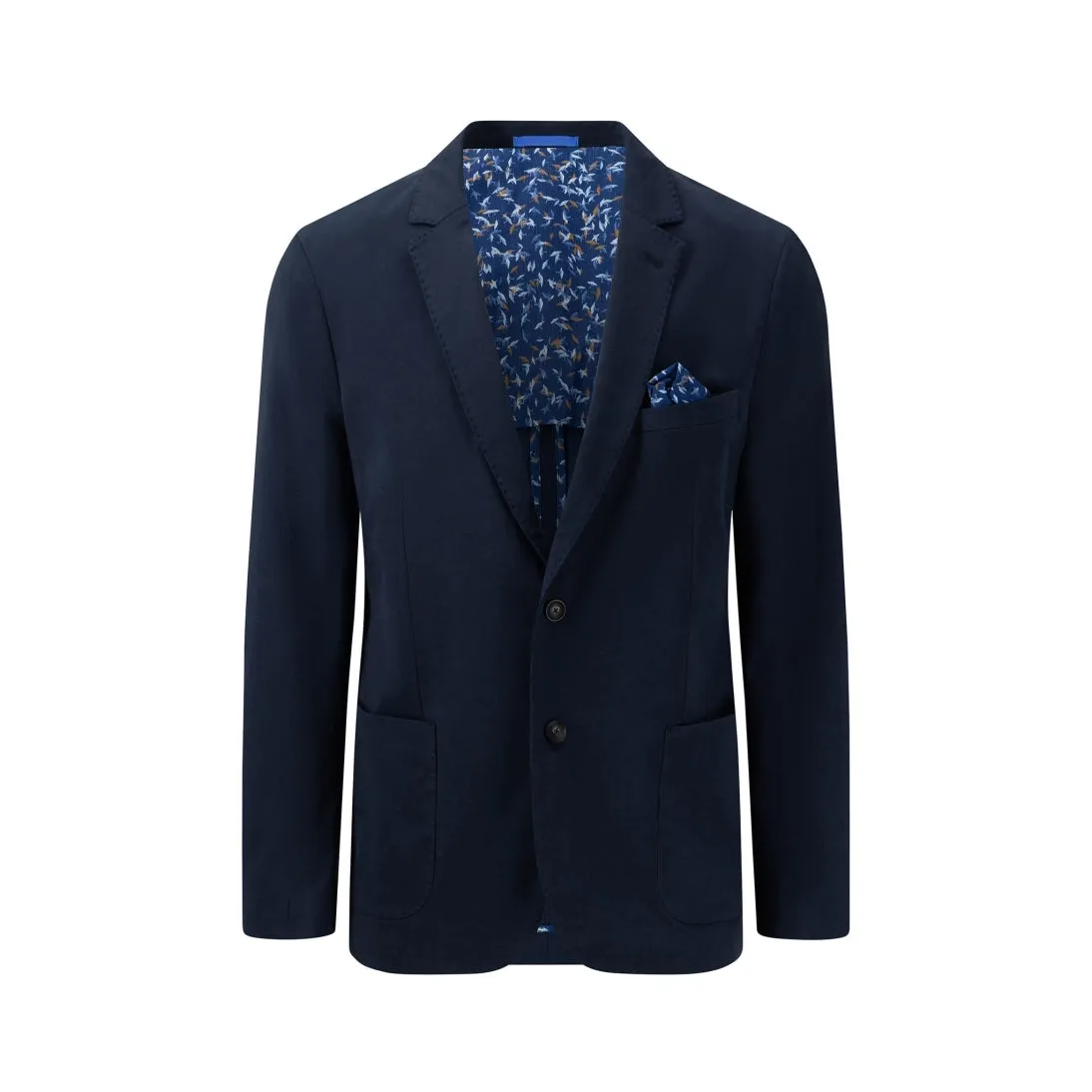 Fynch-Hatton Casual Cotton Twill Blazer 14022410 Navy