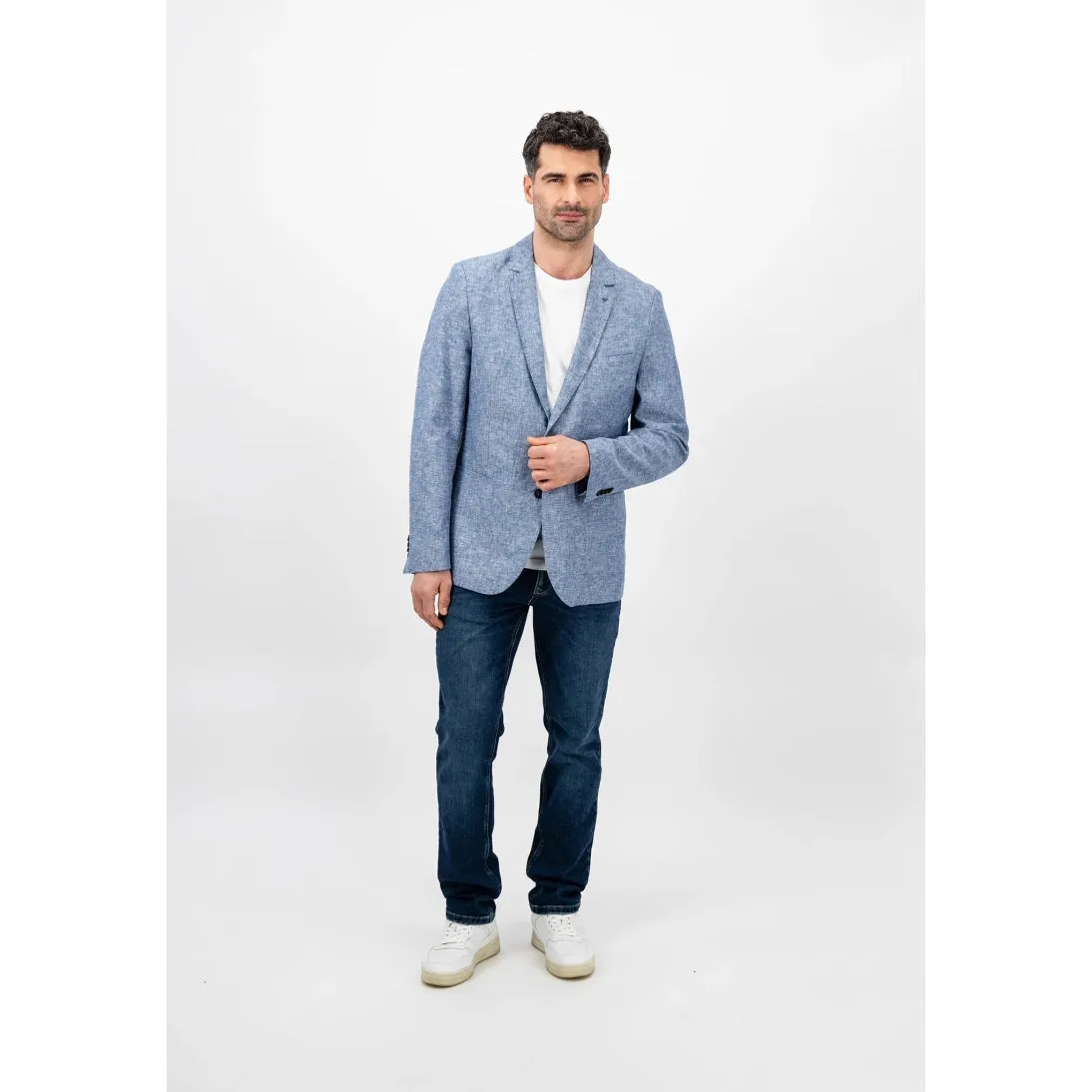 Fynch-Hatton Linen Cotton Casual Fit Blazer 14032415 Summer Breeze