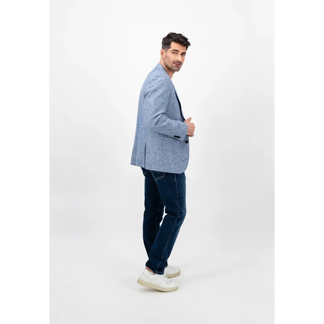 Fynch-Hatton Linen Cotton Casual Fit Blazer 14032415 Summer Breeze