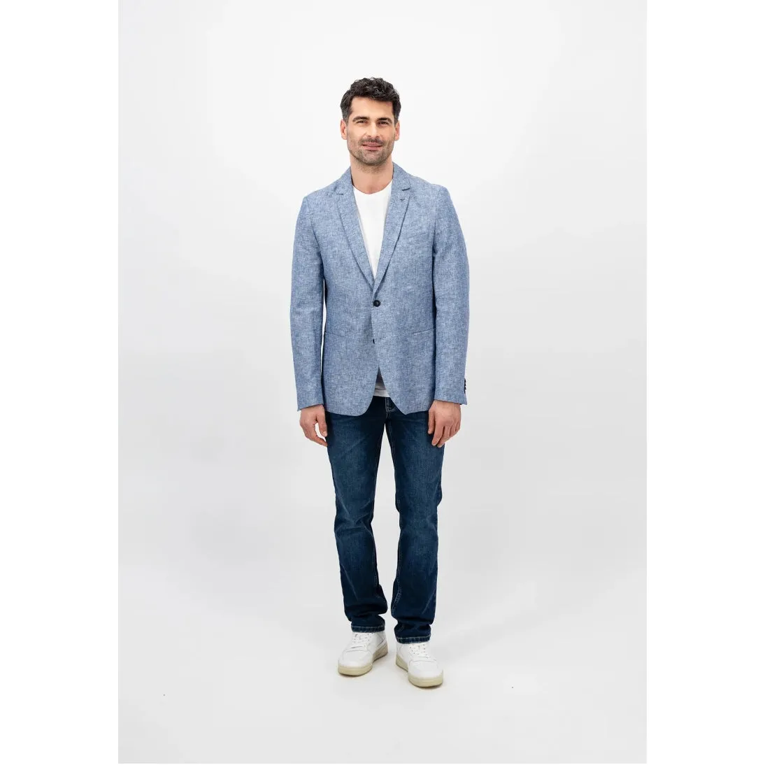 Fynch-Hatton Linen Cotton Casual Fit Blazer 14032415 Summer Breeze