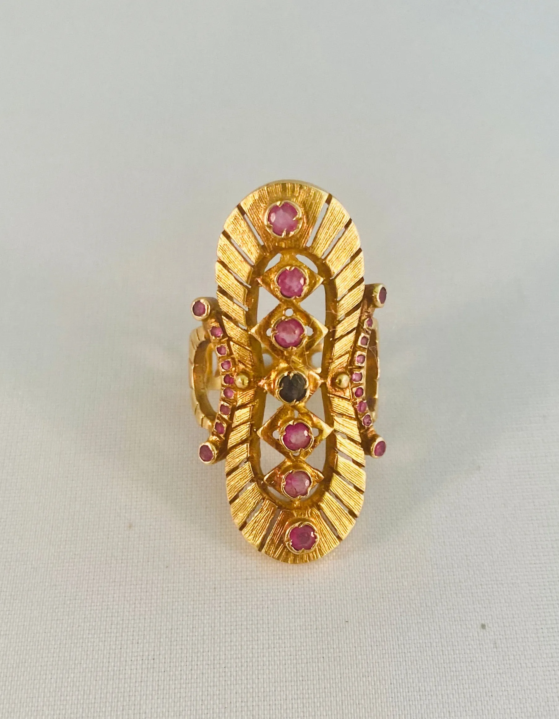 Gold and Ruby Cocktail Ring