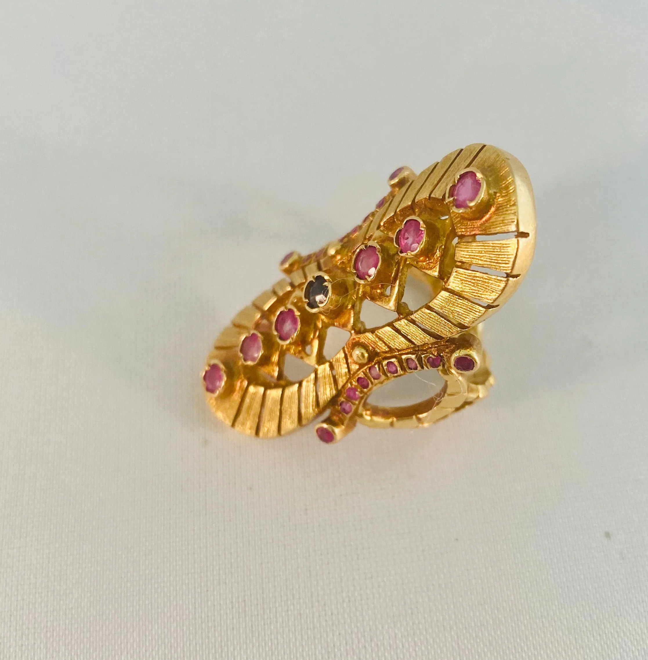 Gold and Ruby Cocktail Ring