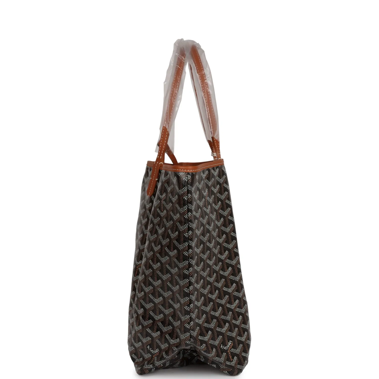 Goyard Goyardine Black St. Louis PM Tote Bag Palladium Hardware