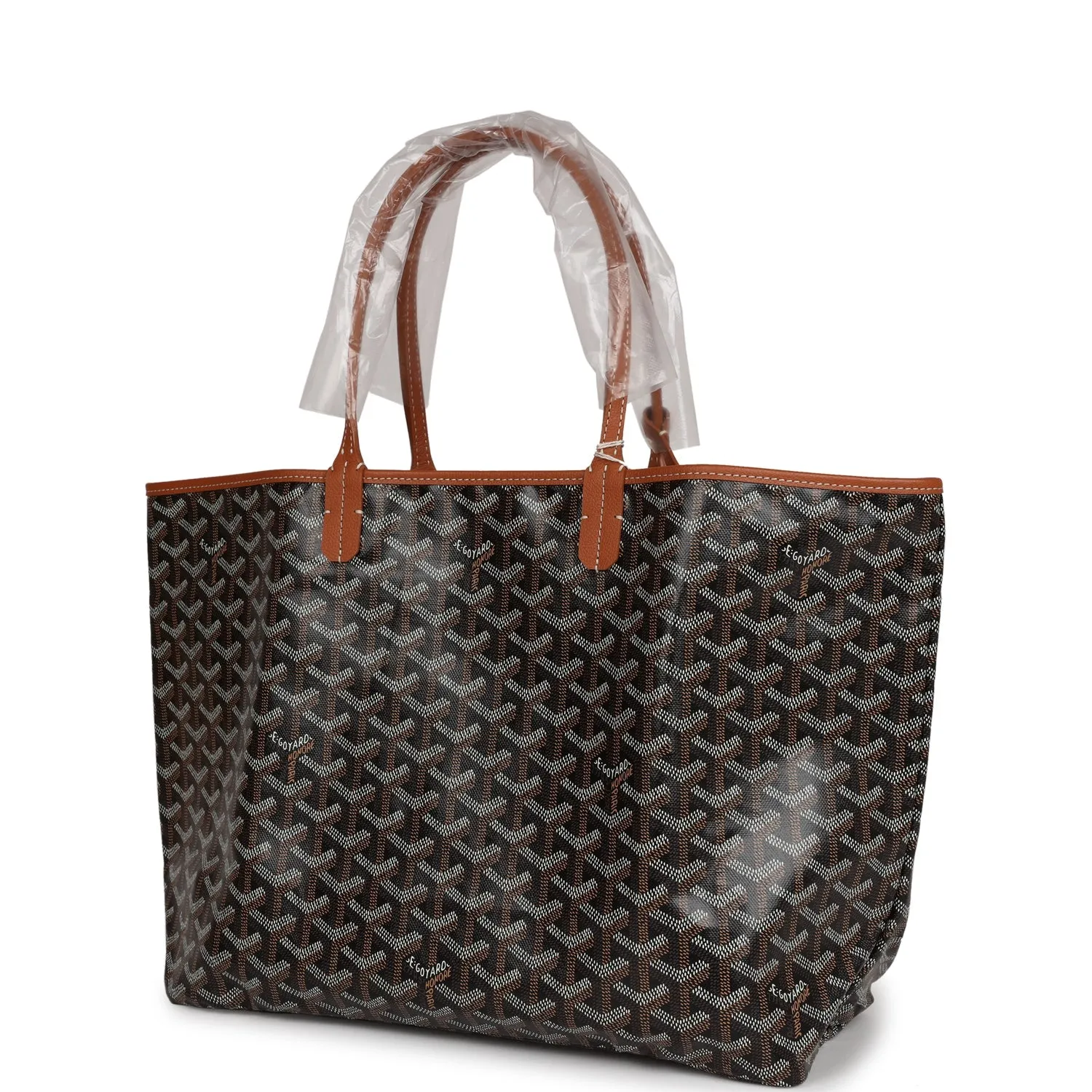 Goyard Goyardine Black St. Louis PM Tote Bag Palladium Hardware