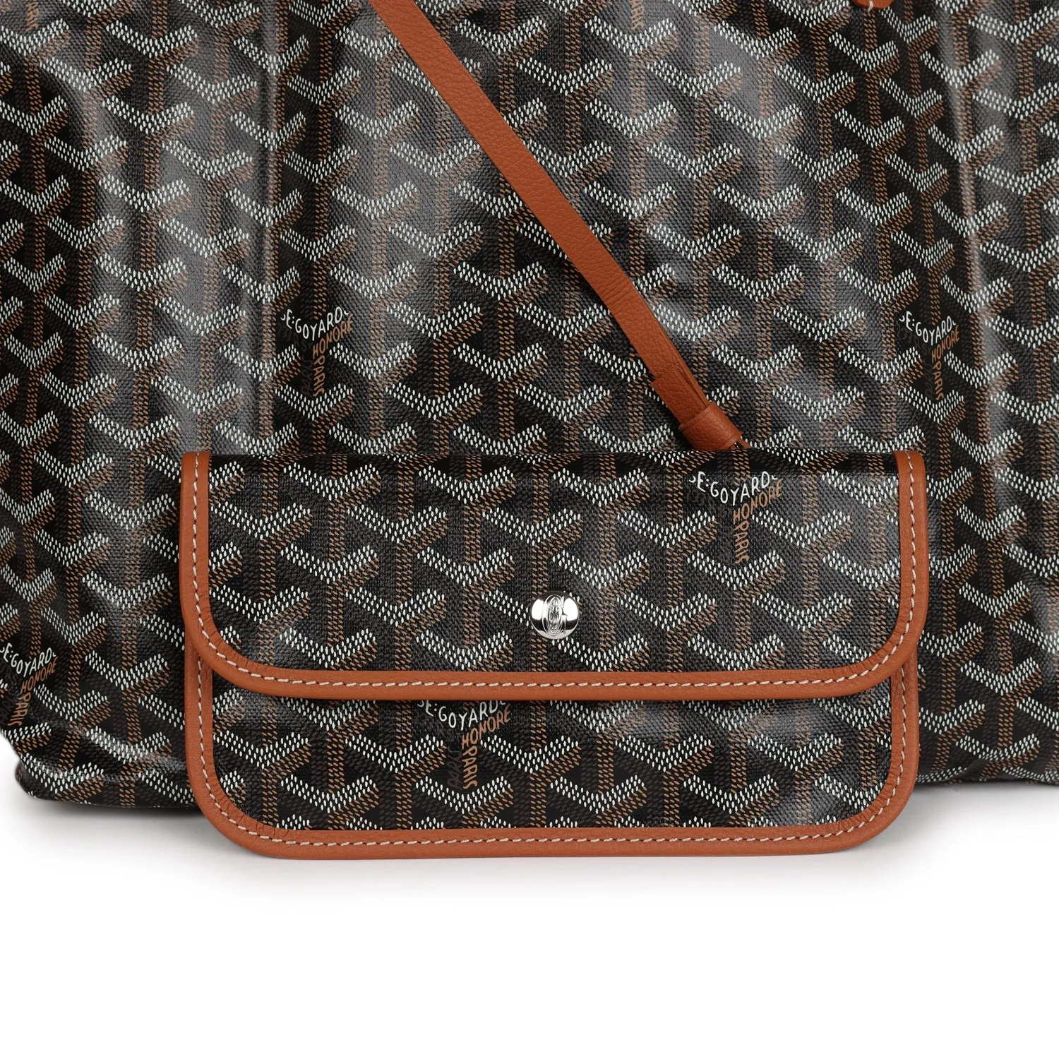 Goyard Goyardine Black St. Louis PM Tote Bag Palladium Hardware