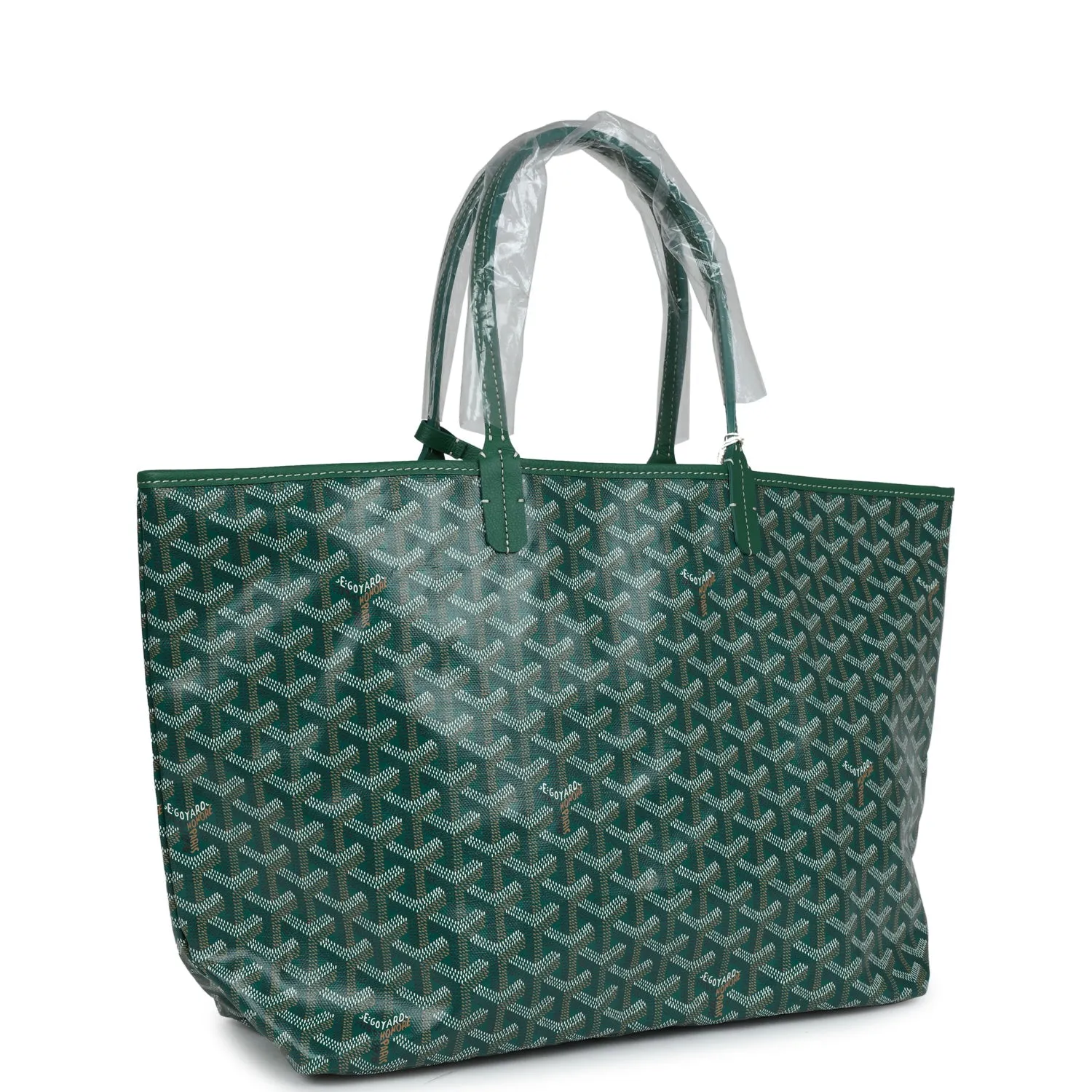 Goyard Goyardine Green St. Louis PM Tote Bag Palladium Hardware