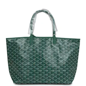 Goyard Goyardine Green St. Louis PM Tote Bag Palladium Hardware