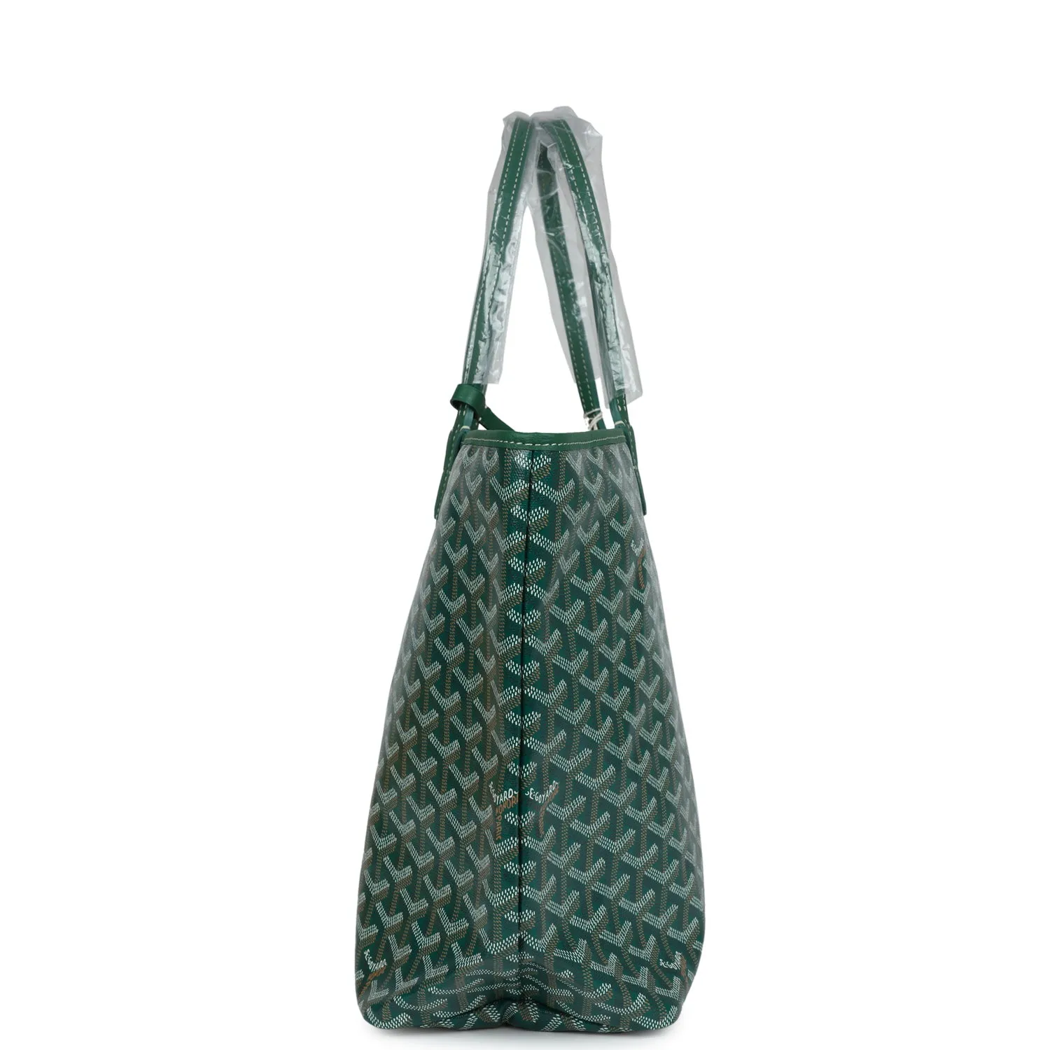 Goyard Goyardine Green St. Louis PM Tote Bag Palladium Hardware