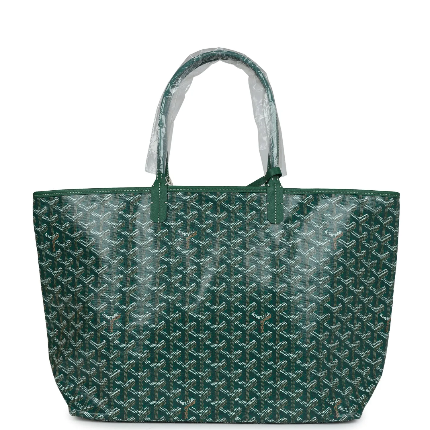 Goyard Goyardine Green St. Louis PM Tote Bag Palladium Hardware