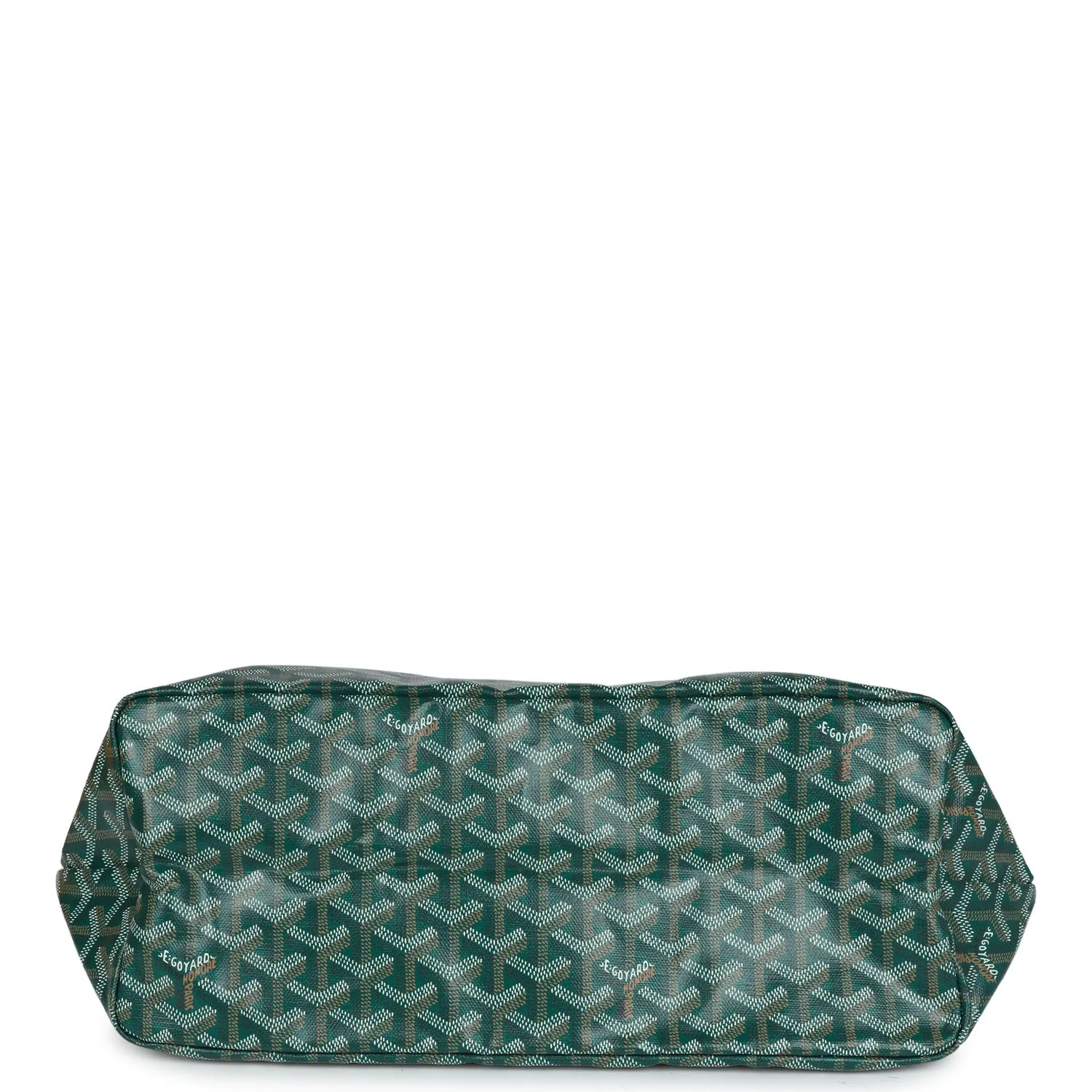 Goyard Goyardine Green St. Louis PM Tote Bag Palladium Hardware