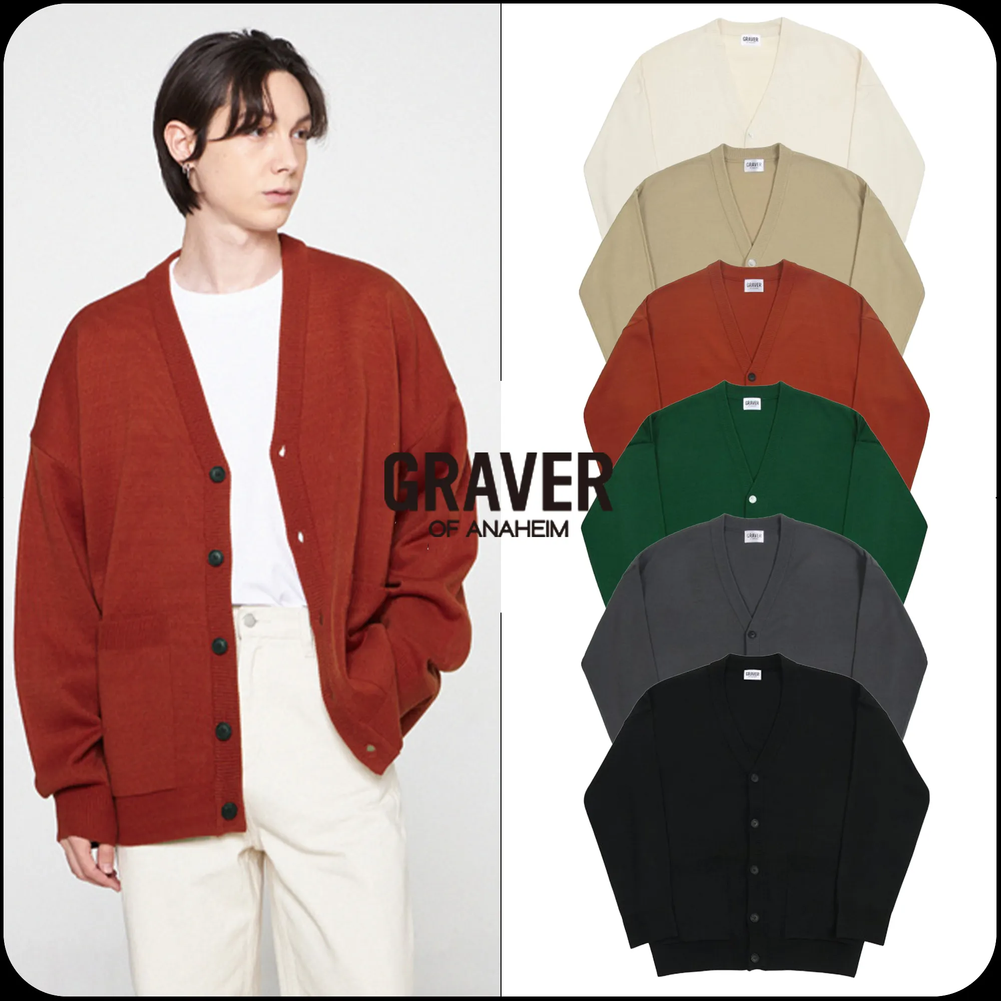 GRAVER  |[GRAVER]★BASIC KNIT CARDIGAN