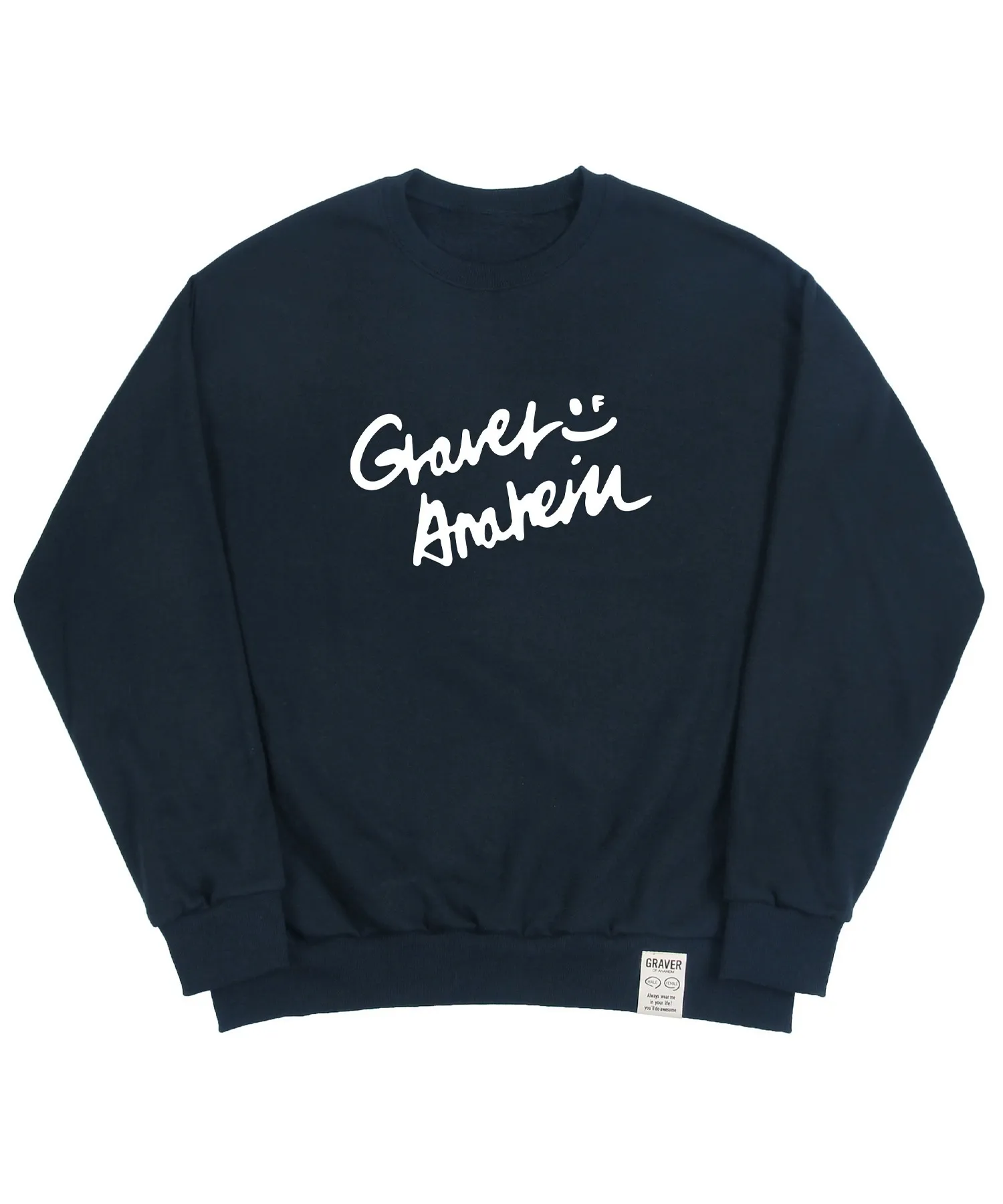 GRAVER  |Unisex Street Style Long Sleeves Cotton Logo Sweatshirts