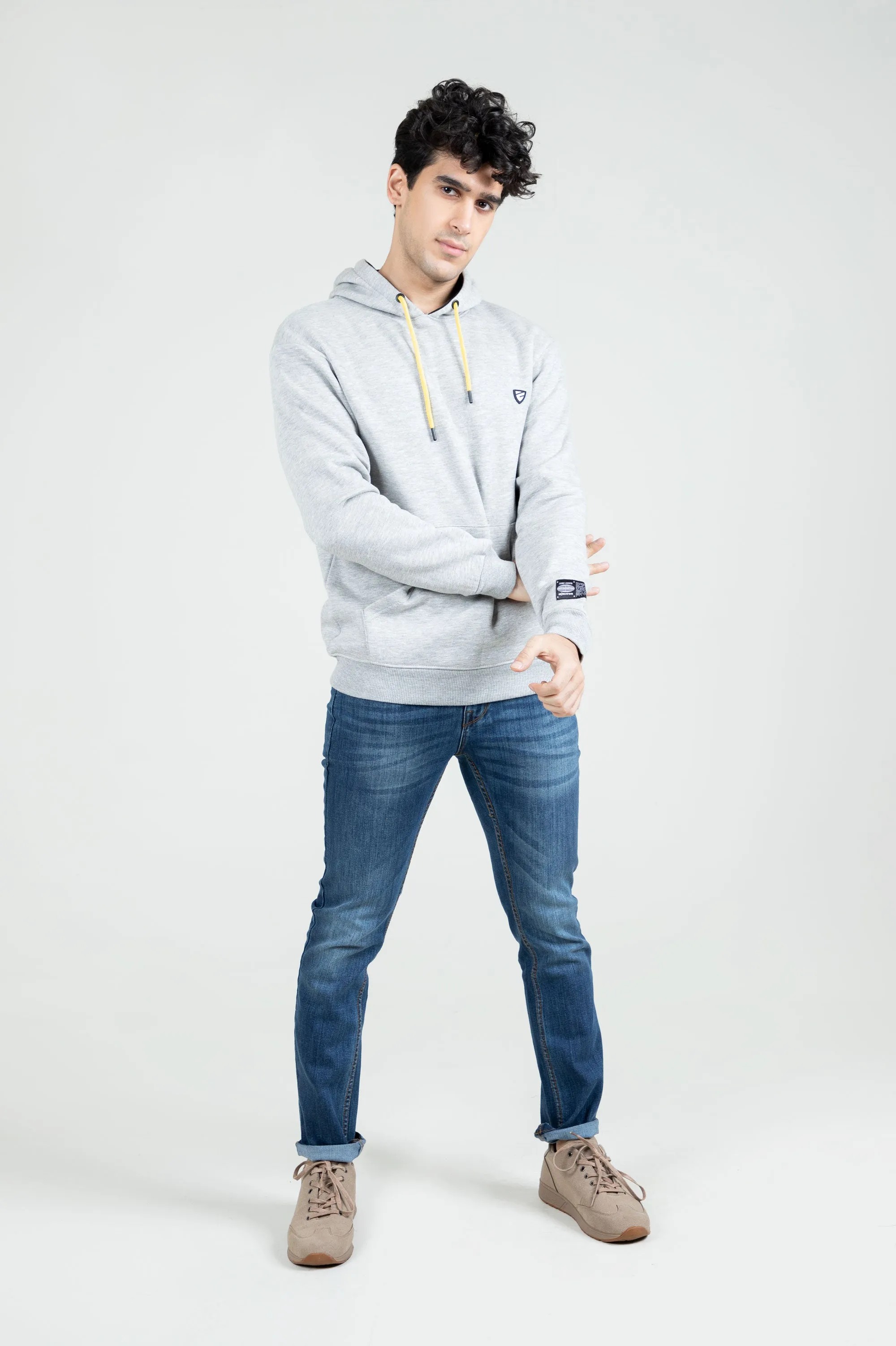 Grey Melange Hoodie