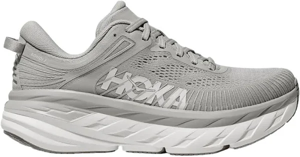 Hoka Women’s Bondi 7 Athletic Shoes-Harbor Mist/White **Wide Width**