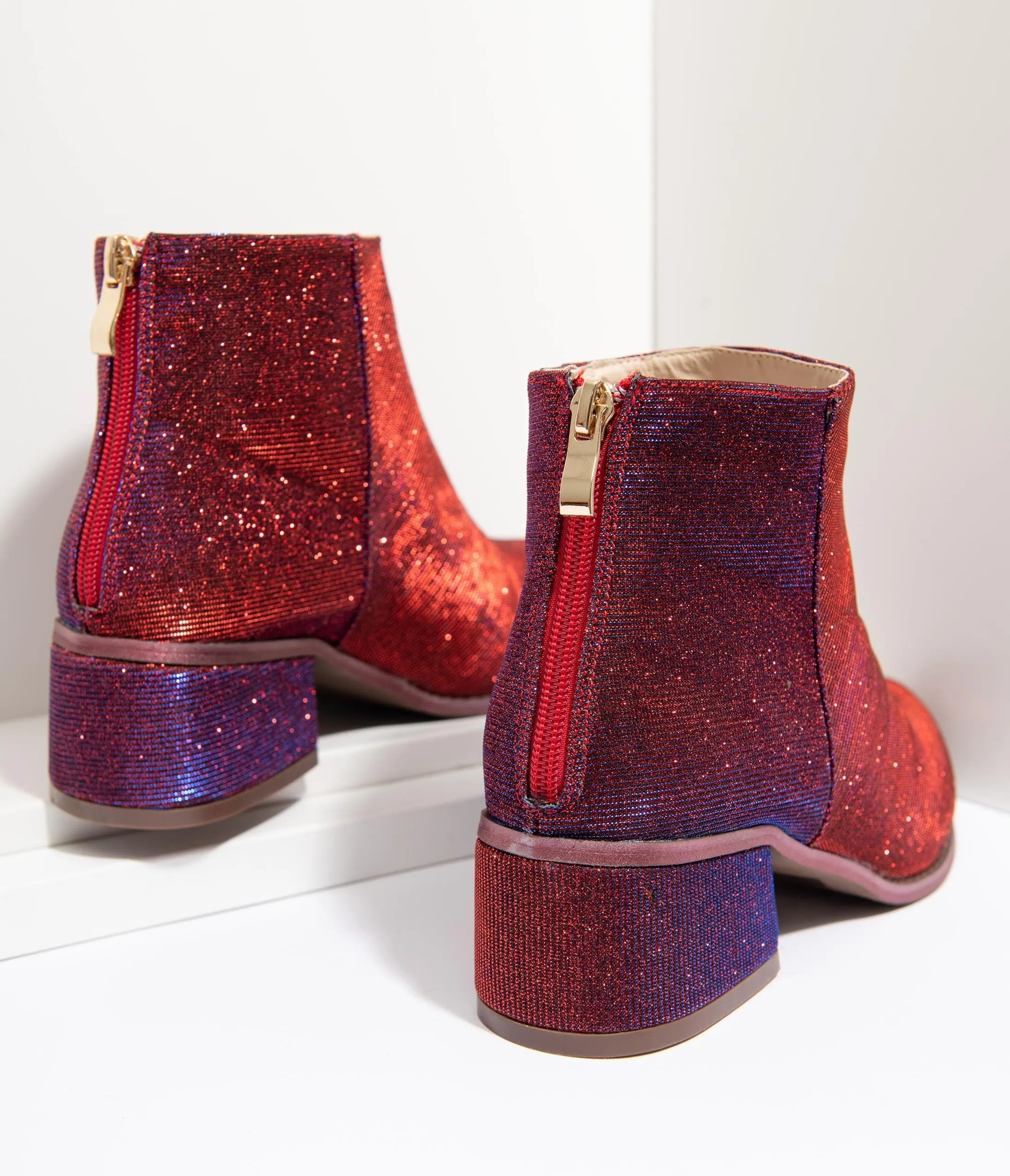 Iridescent Wine Sparkle Booties