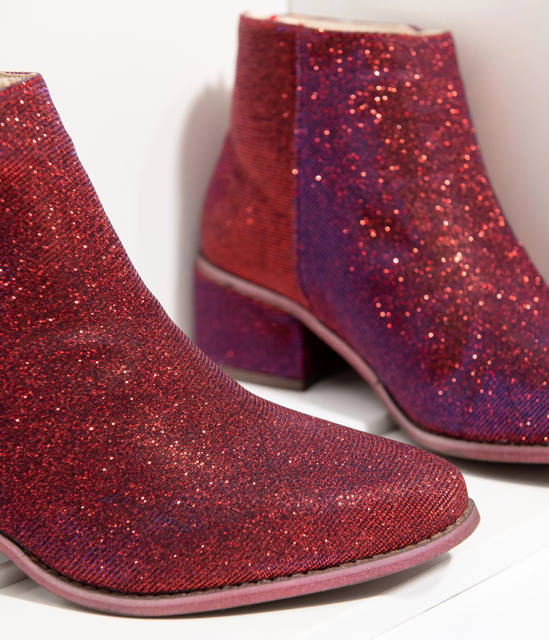 Iridescent Wine Sparkle Booties