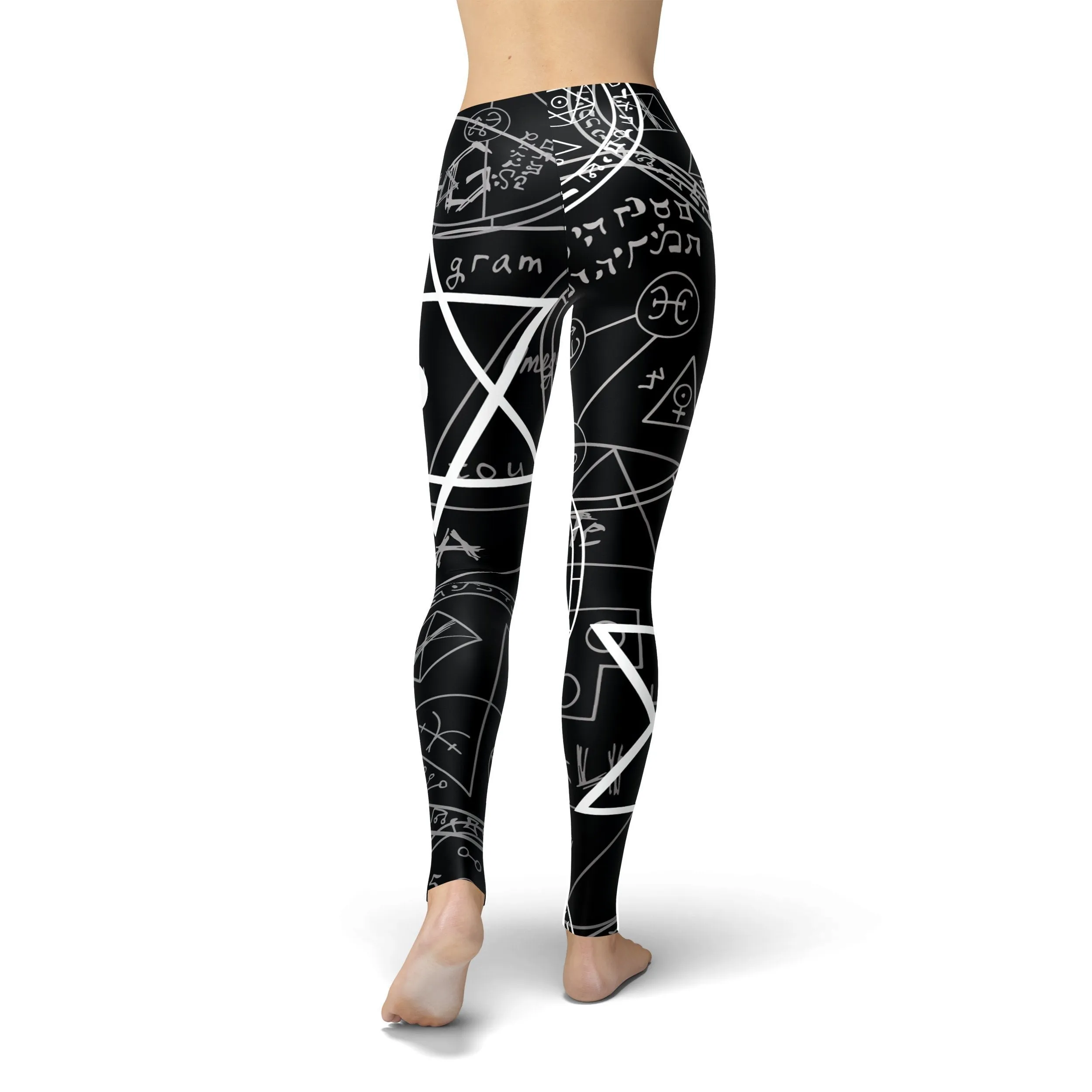 Jean Hollow Symbols Leggings