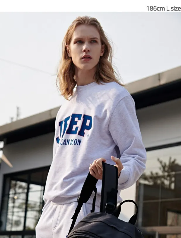 JEEP  |Unisex Street Style Long Sleeves Plain Cotton Logo