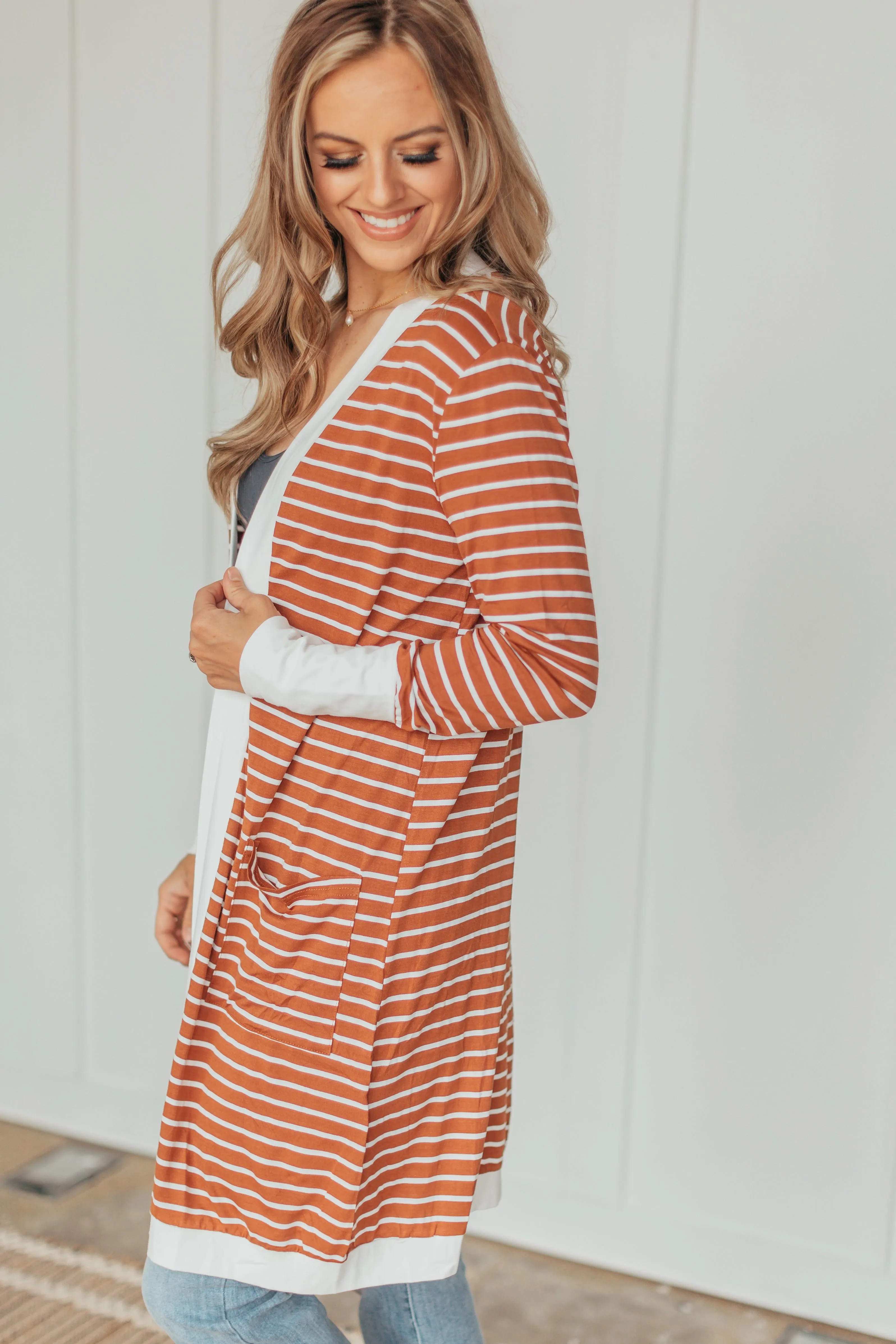 Kara Striped Pocket Cardigan - 2 Colors