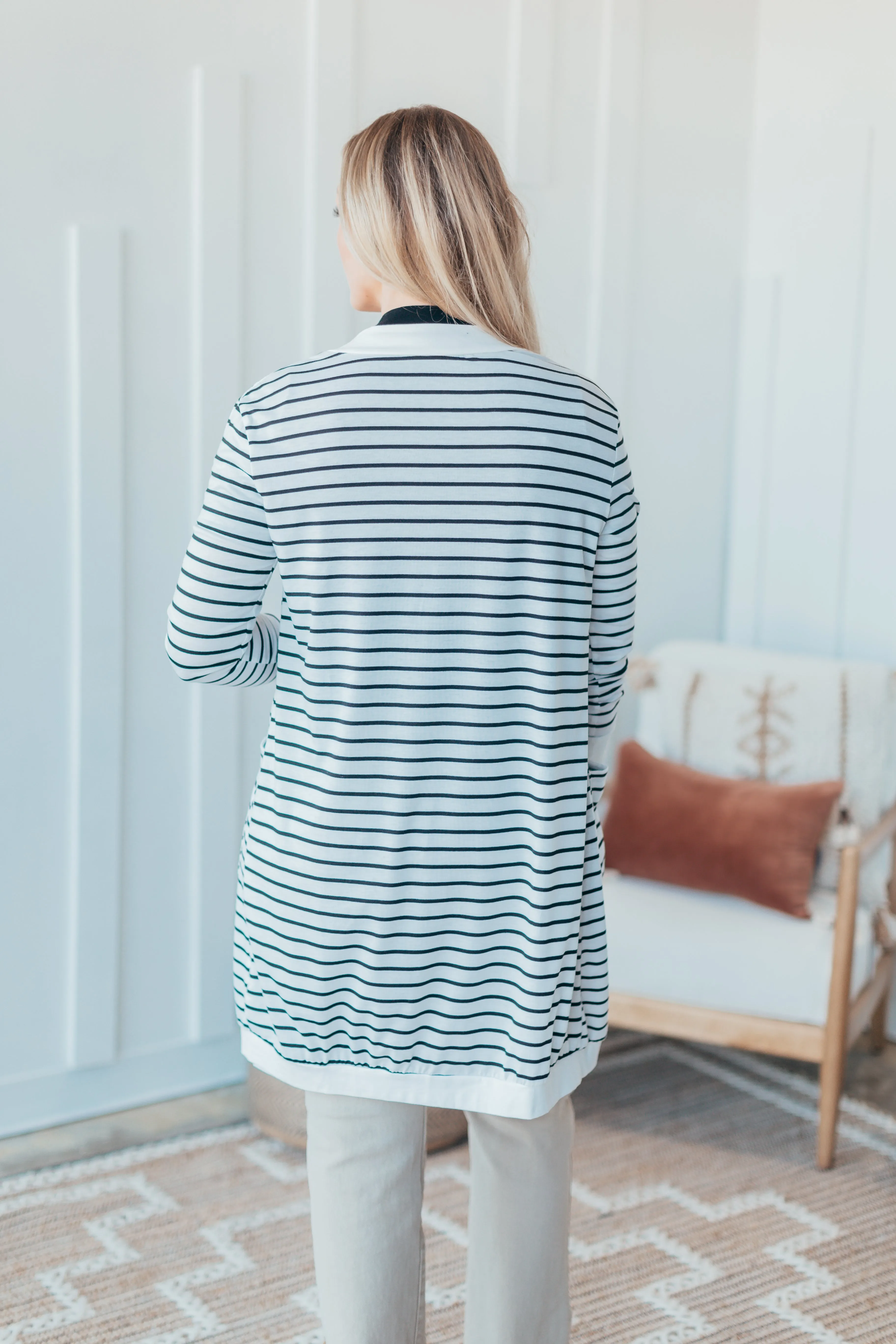 Kara Striped Pocket Cardigan - 2 Colors