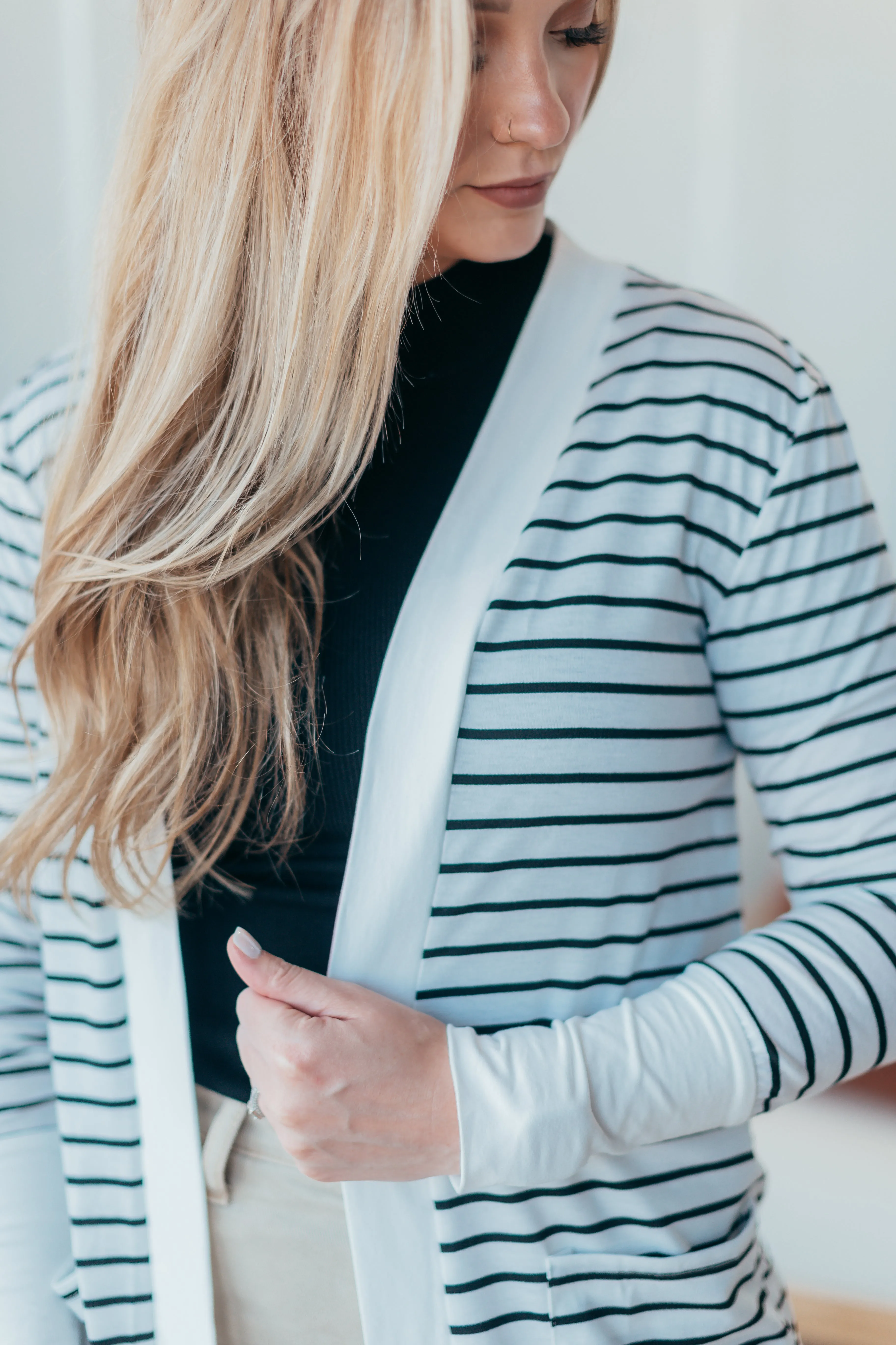 Kara Striped Pocket Cardigan - 2 Colors