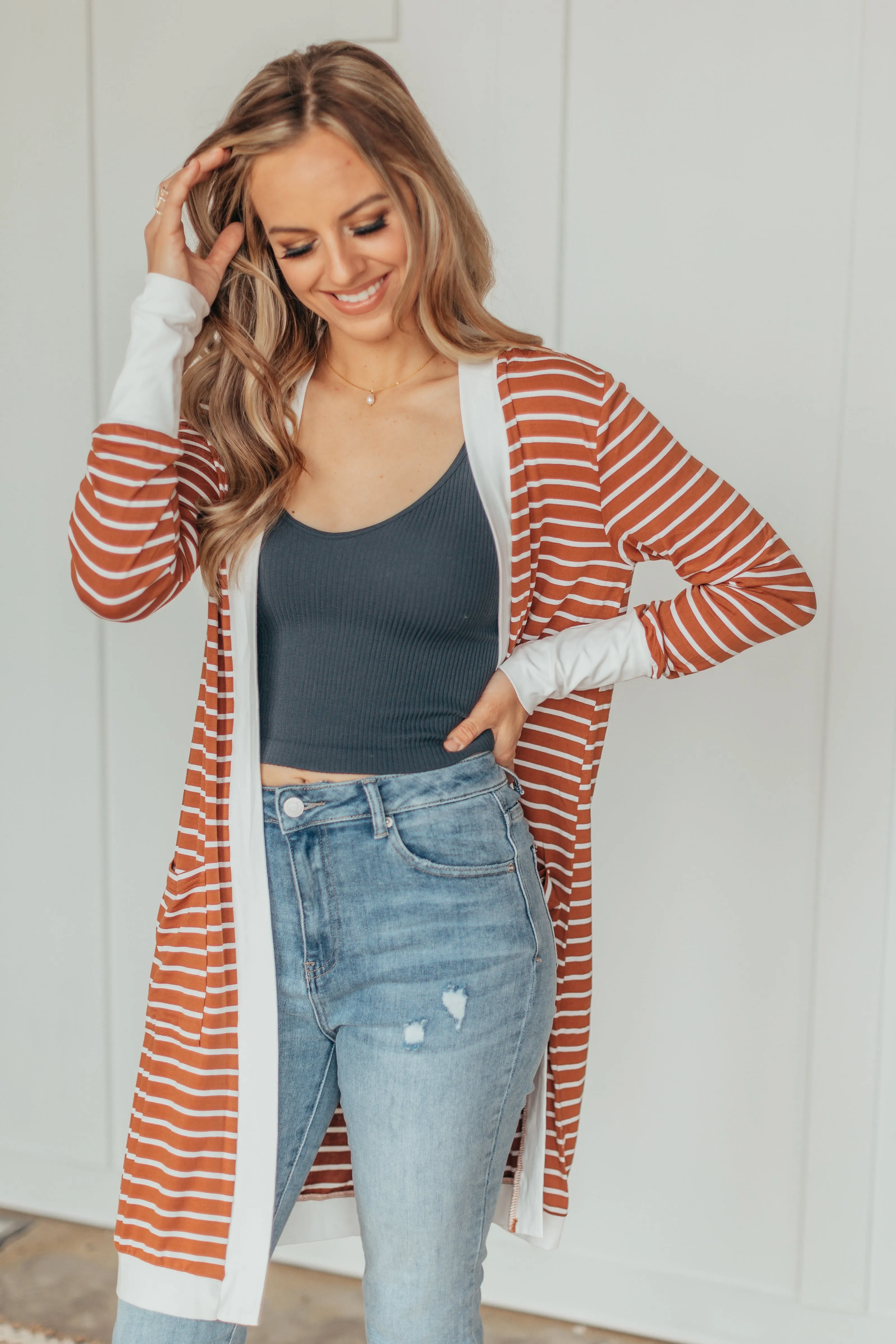 Kara Striped Pocket Cardigan - 2 Colors