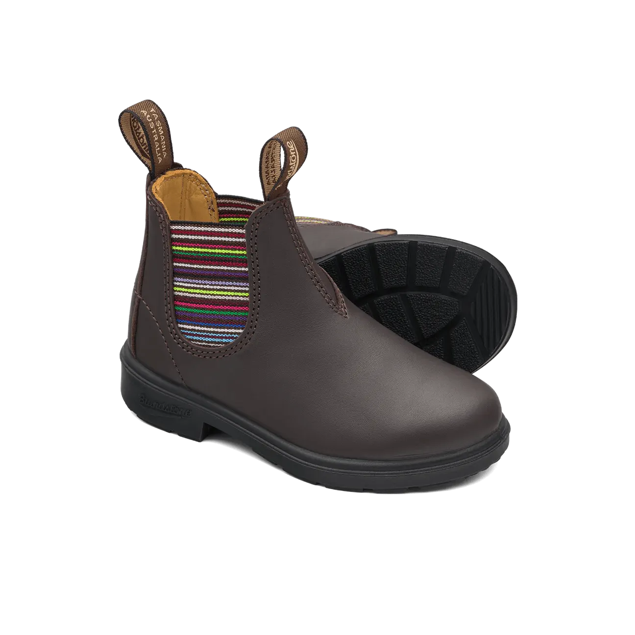 Kids Blundstone 1413 - Original Stout Brown - Striped Elastic