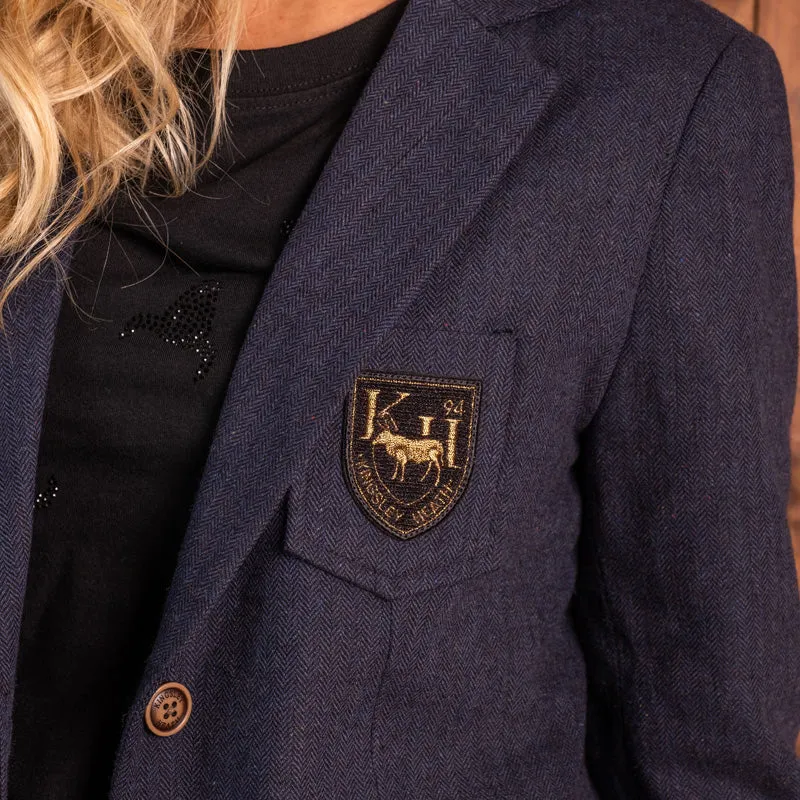 Kingsley Luxe Tweed Blazer Midnight