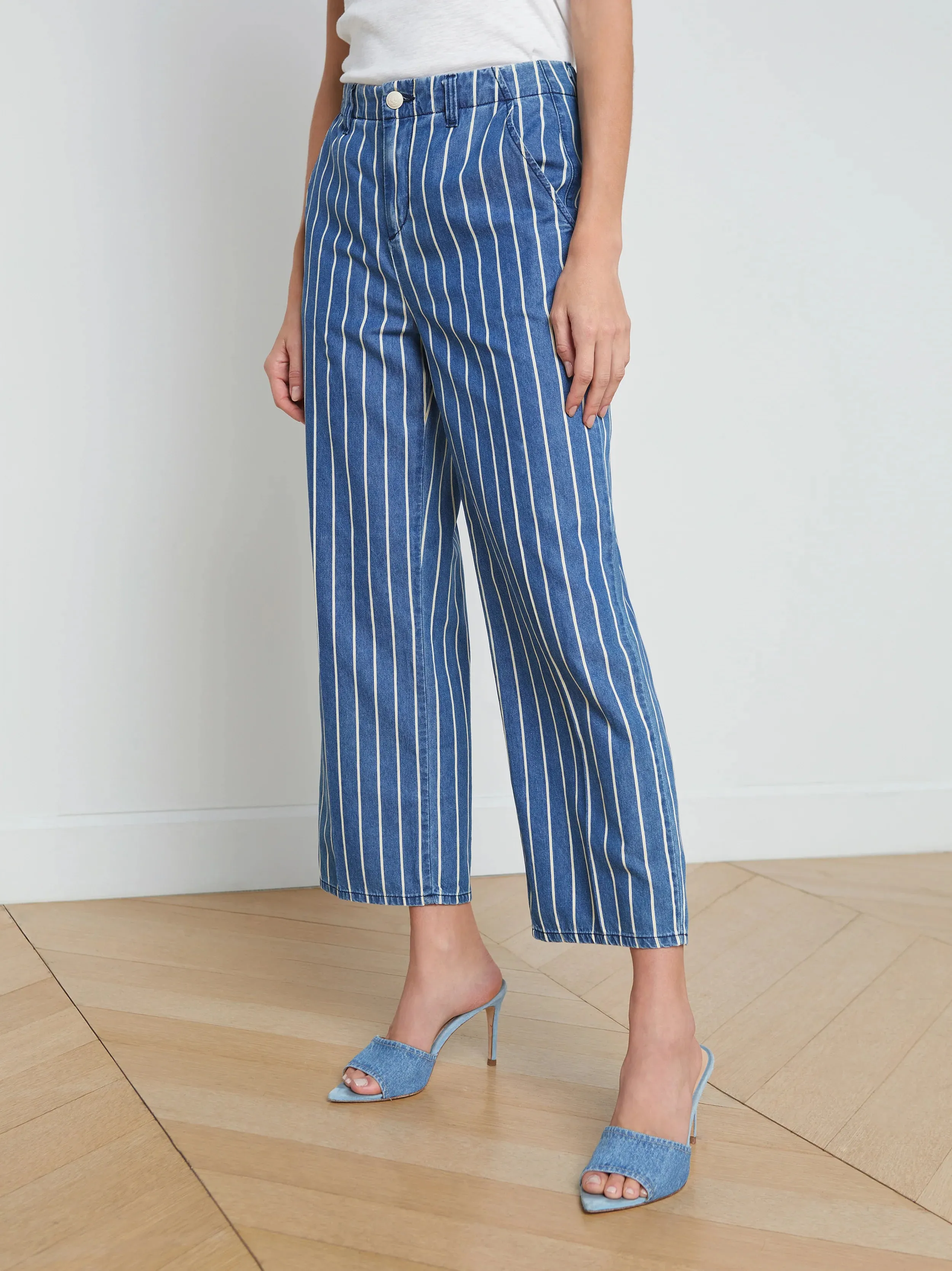 L’agence - Zayne Trouser - Denim Stripe