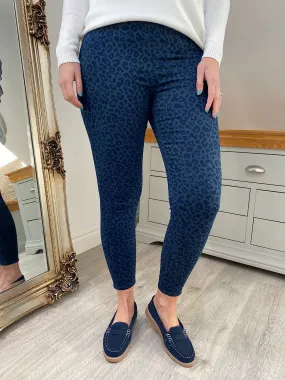 Leopard 4 Way Stretch Denim Jeggings