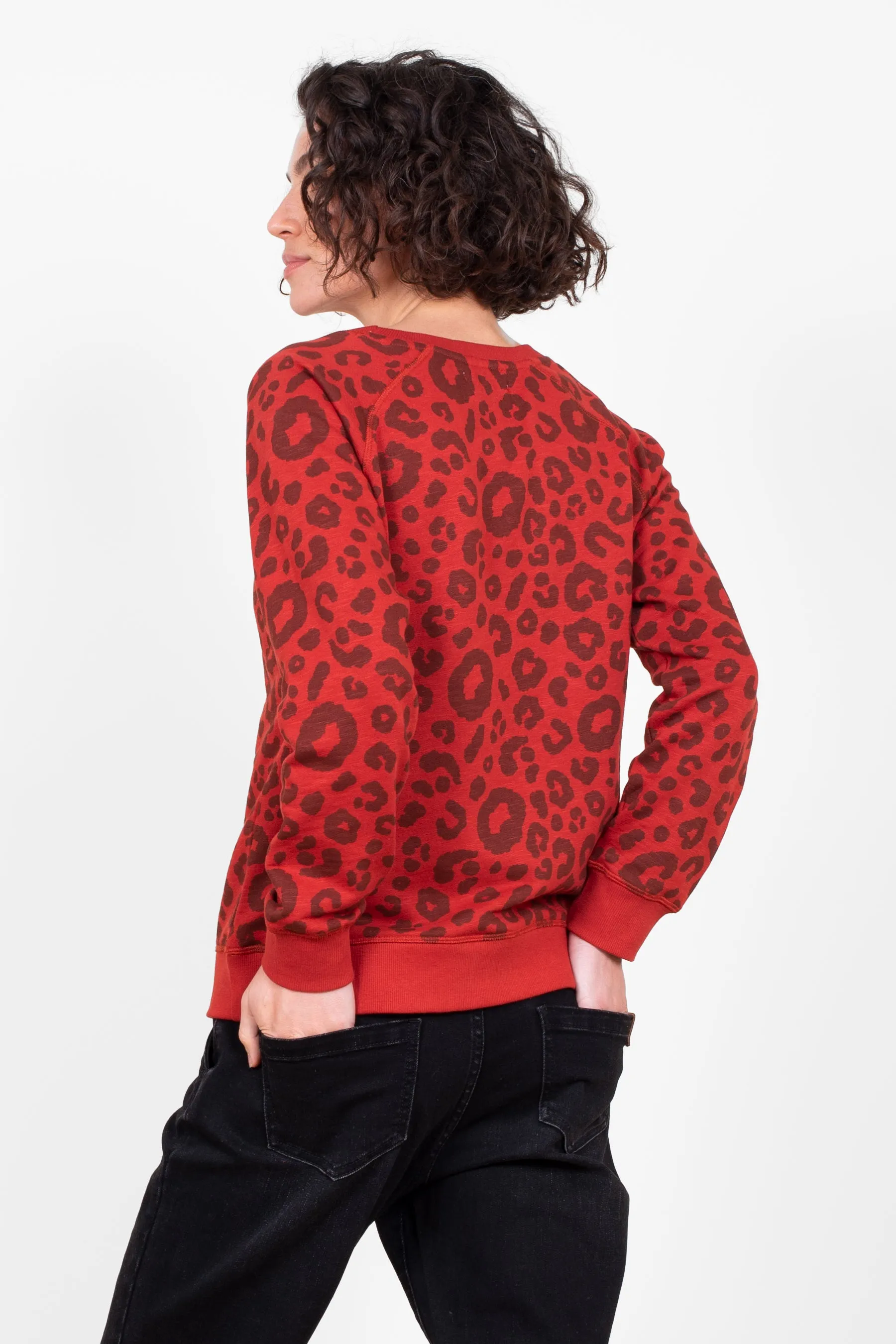 Leopard Raglan Sweatshirt