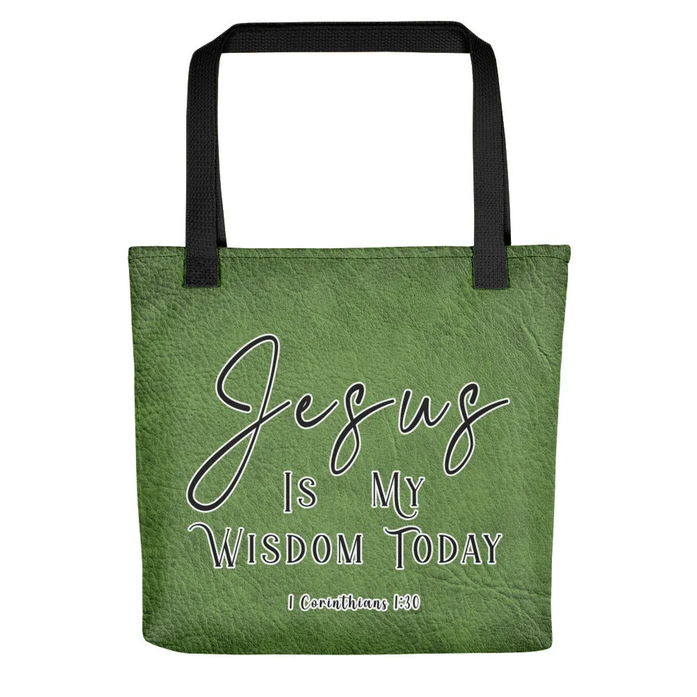 Limited Edition Premium Tote Bag - I Am More Than A Conquerer In Christ (Design: Textured Green)