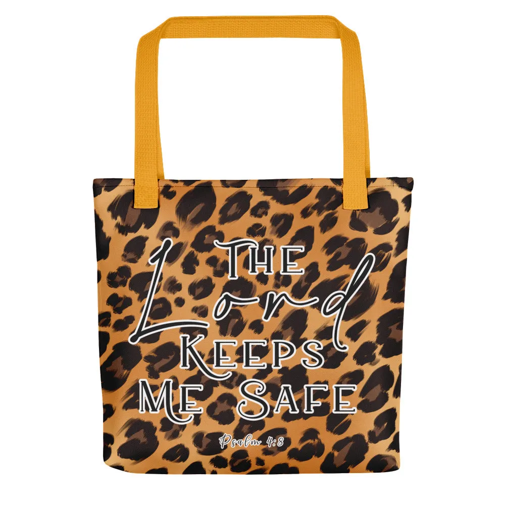 Limited Edition Premium Tote Bag - The Lord Keeps Me Safe (Design: Leopard)